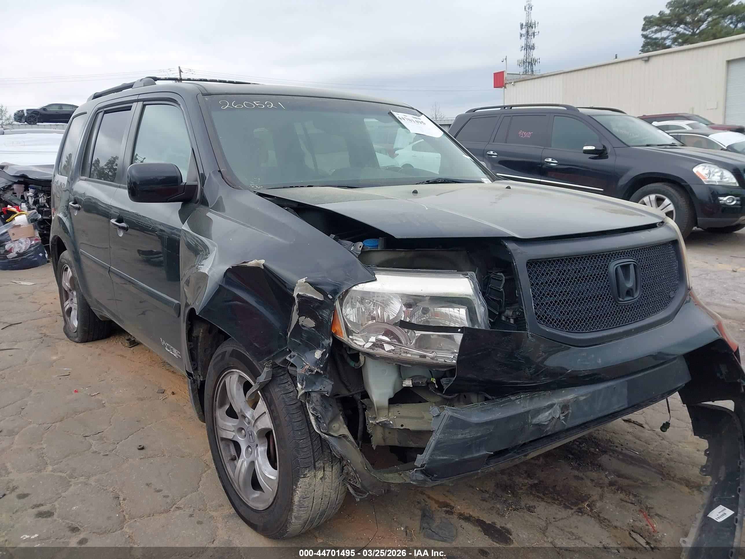2012 Honda Pilot Ex-l Black vin: 5FNYF4H56CB009560