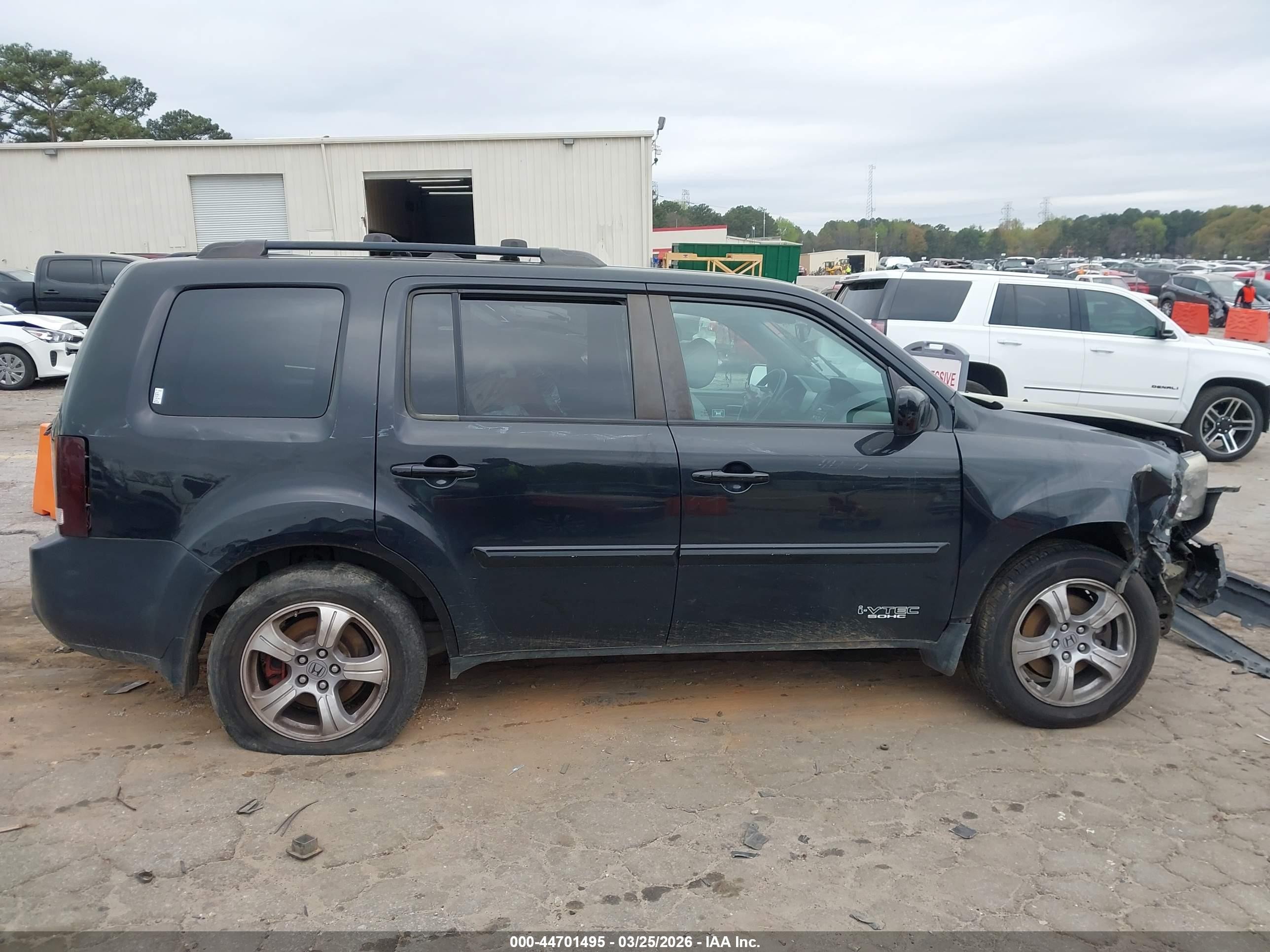 2012 Honda Pilot Ex-l Black vin: 5FNYF4H56CB009560
