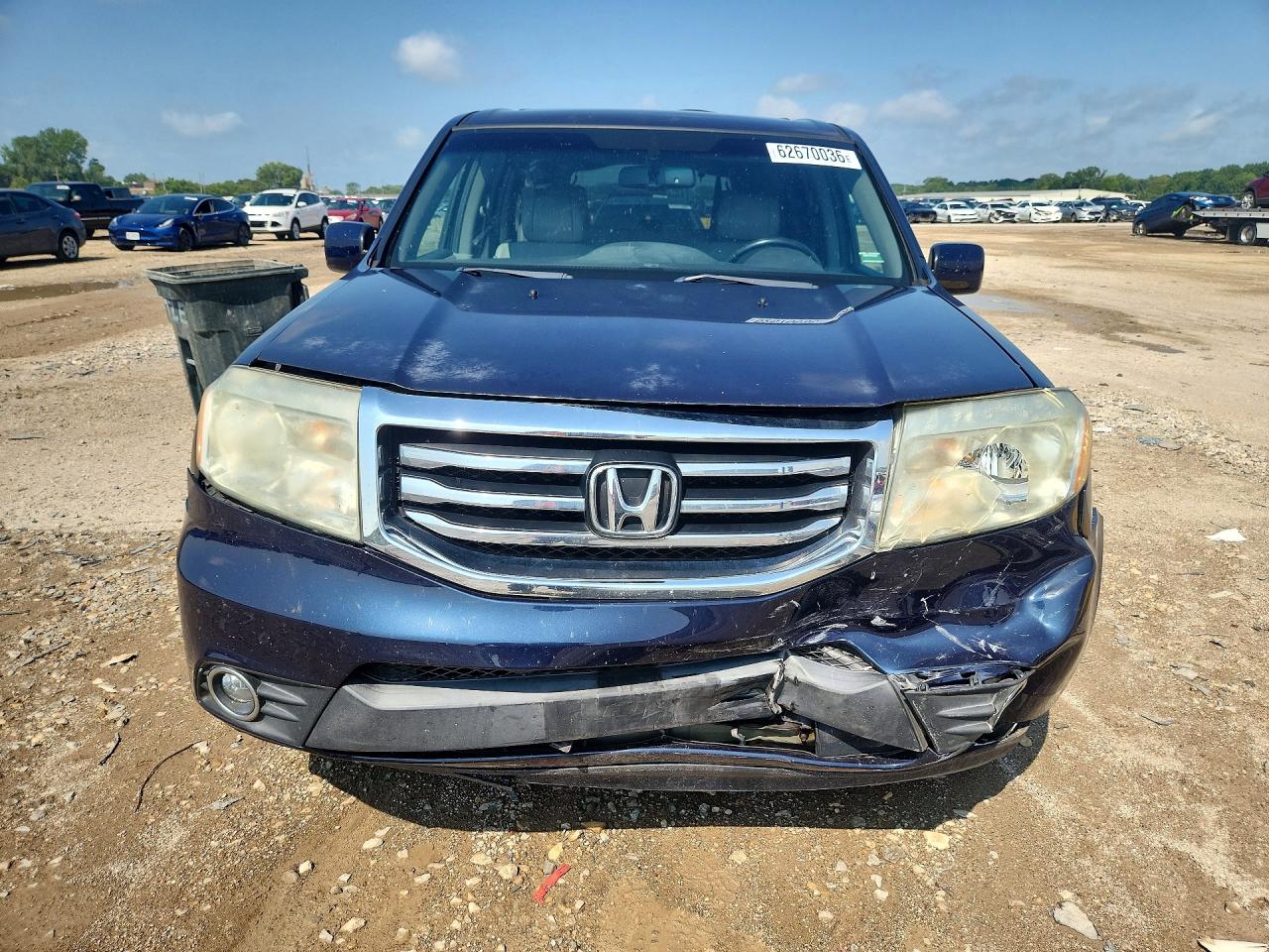 2012 Honda Pilot Exl Blue vin: 5FNYF4H56CB045037