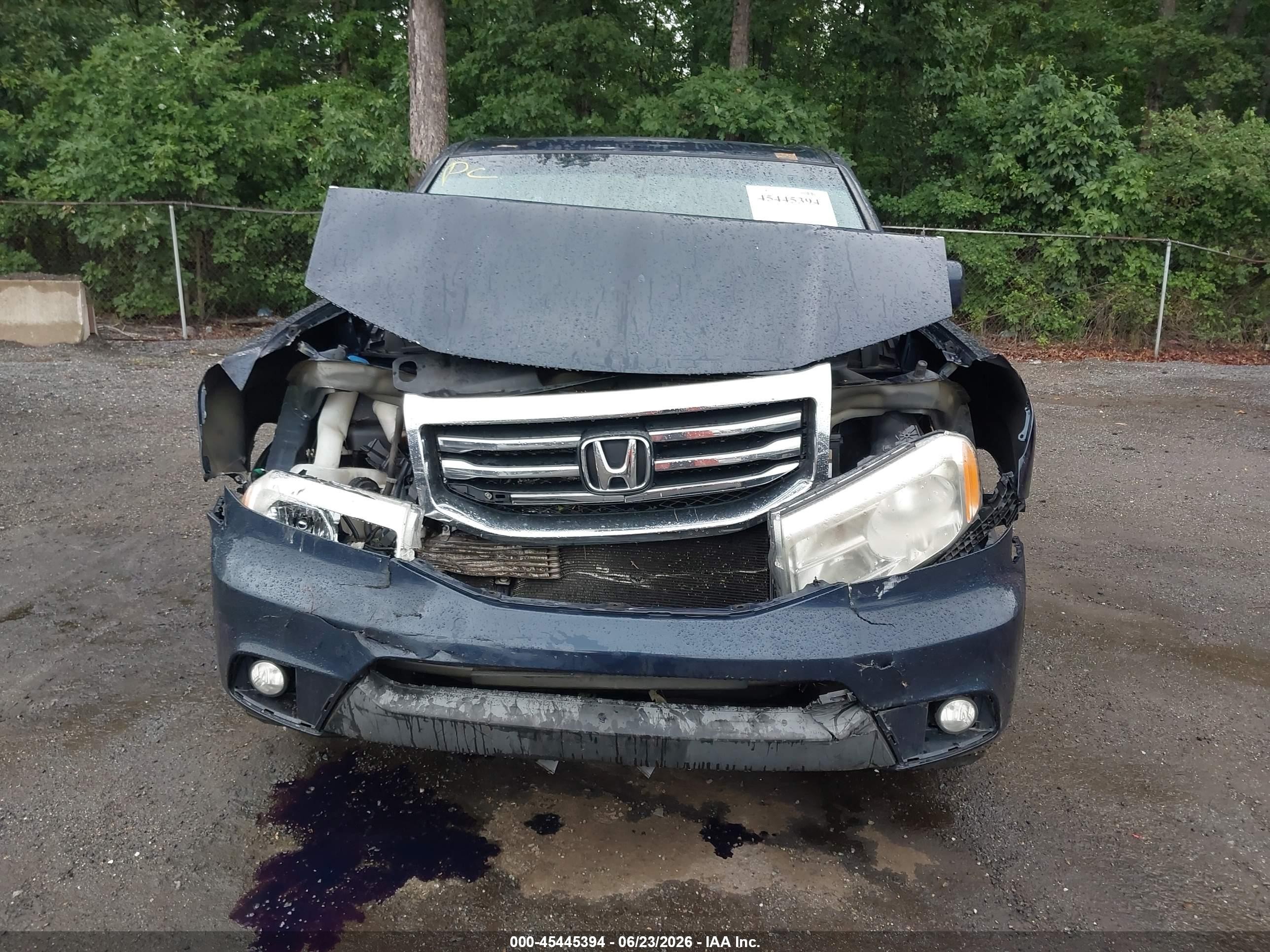 2012 Honda Pilot Ex-l Blue vin: 5FNYF4H56CB057060
