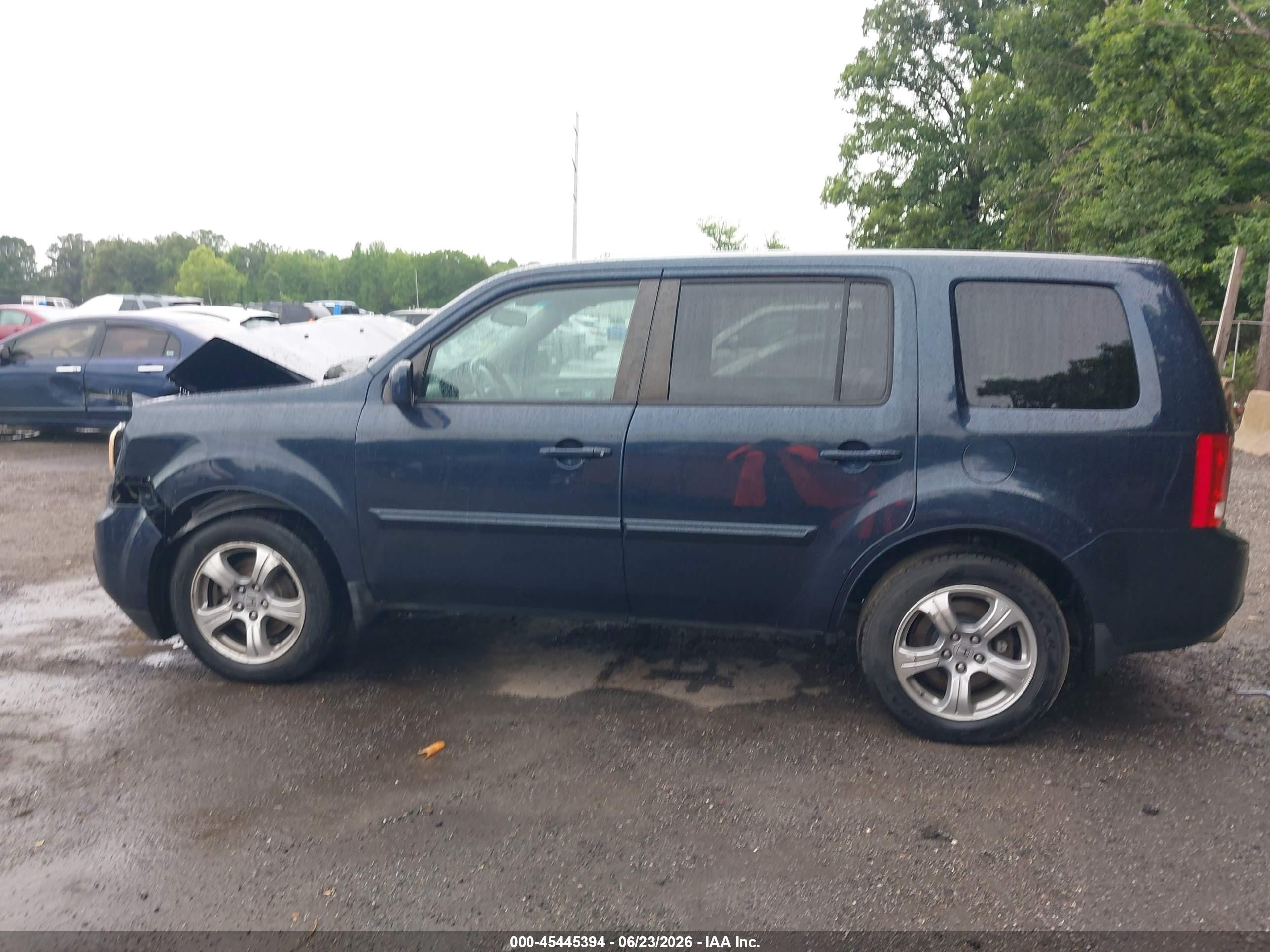 2012 Honda Pilot Ex-l Blue vin: 5FNYF4H56CB057060