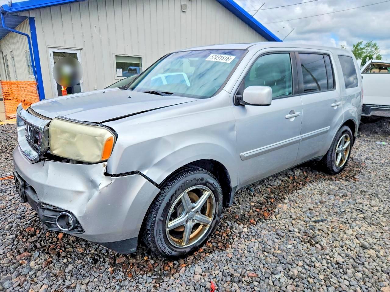 2012 Honda Pilot Exl Gray vin: 5FNYF4H56CB061755