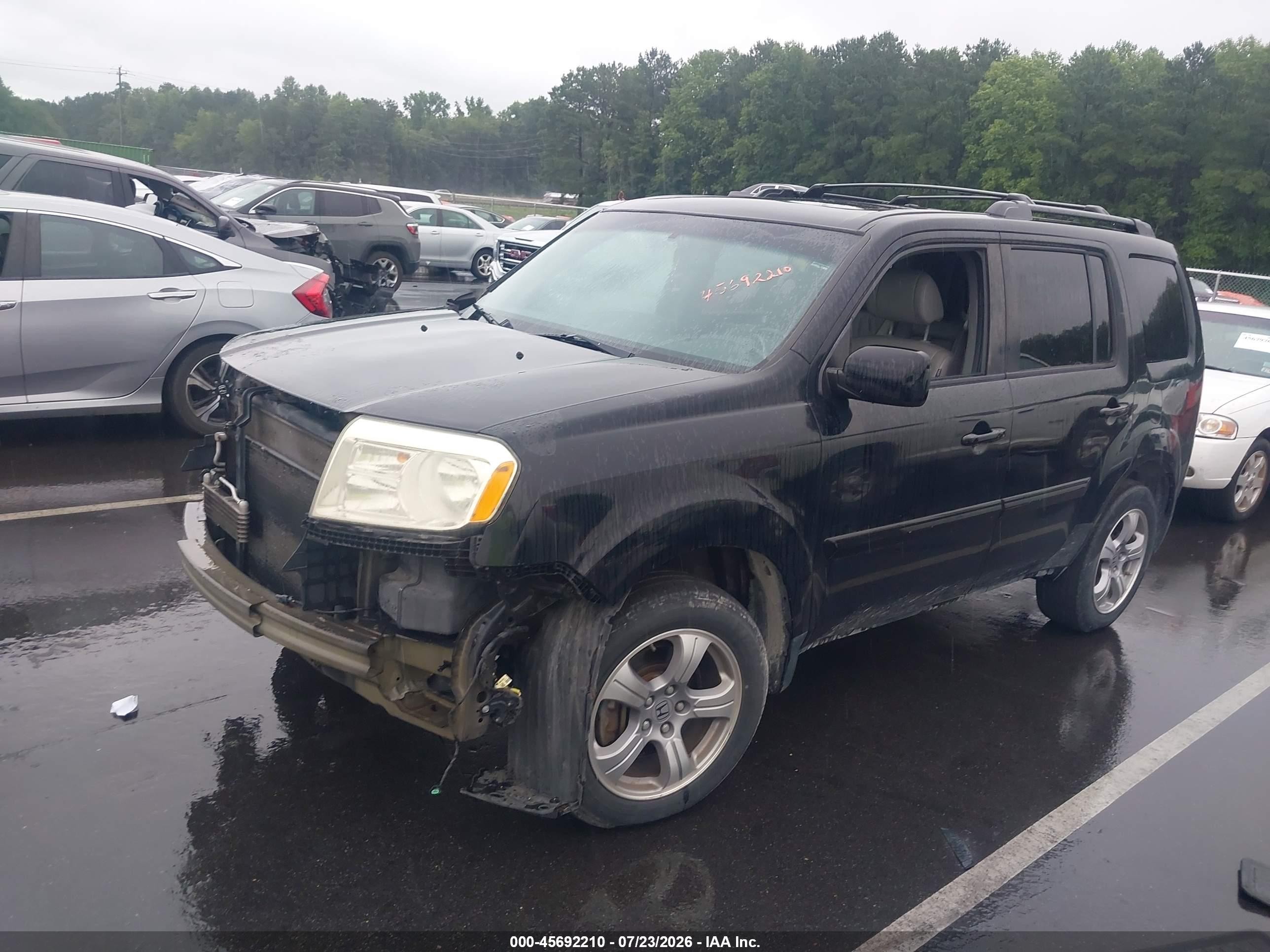 2013 Honda Pilot Ex-l Black vin: 5FNYF4H56DB013111