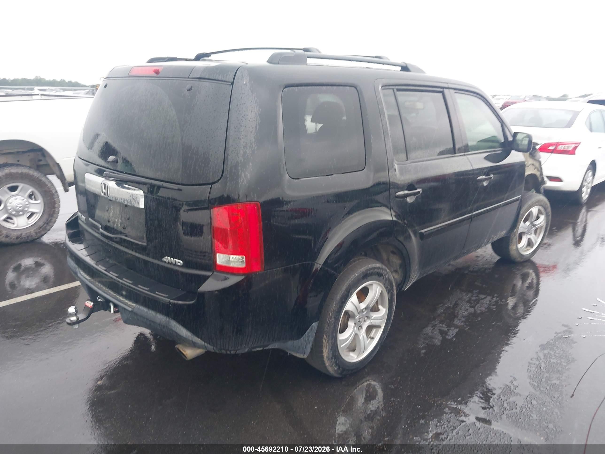 2013 Honda Pilot Ex-l Black vin: 5FNYF4H56DB013111