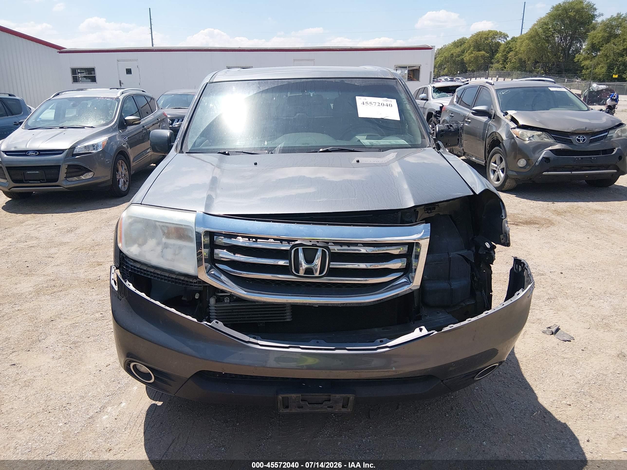 2013 Honda Pilot Ex-l Gray vin: 5FNYF4H56DB051096
