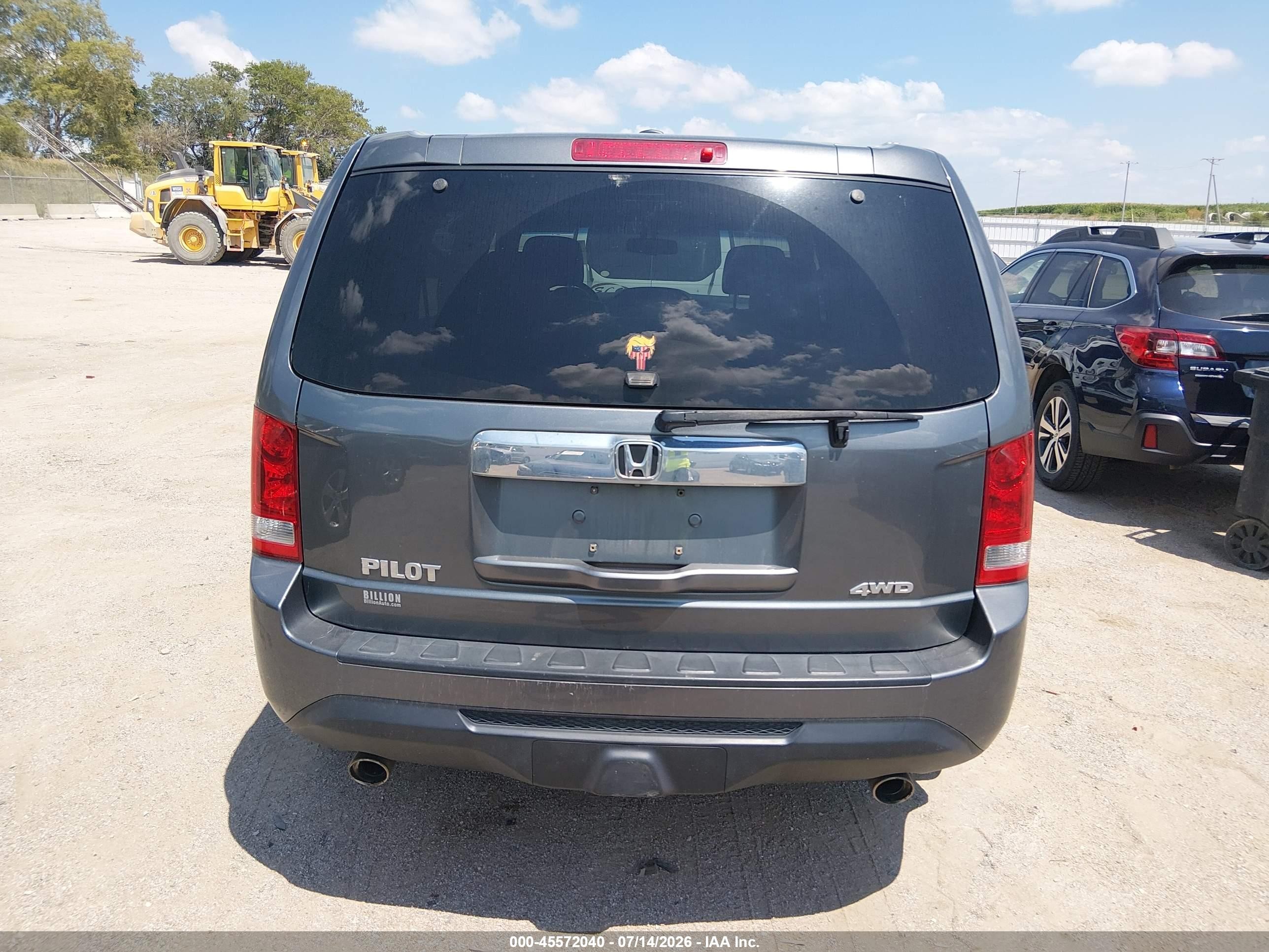 2013 Honda Pilot Ex-l Gray vin: 5FNYF4H56DB051096