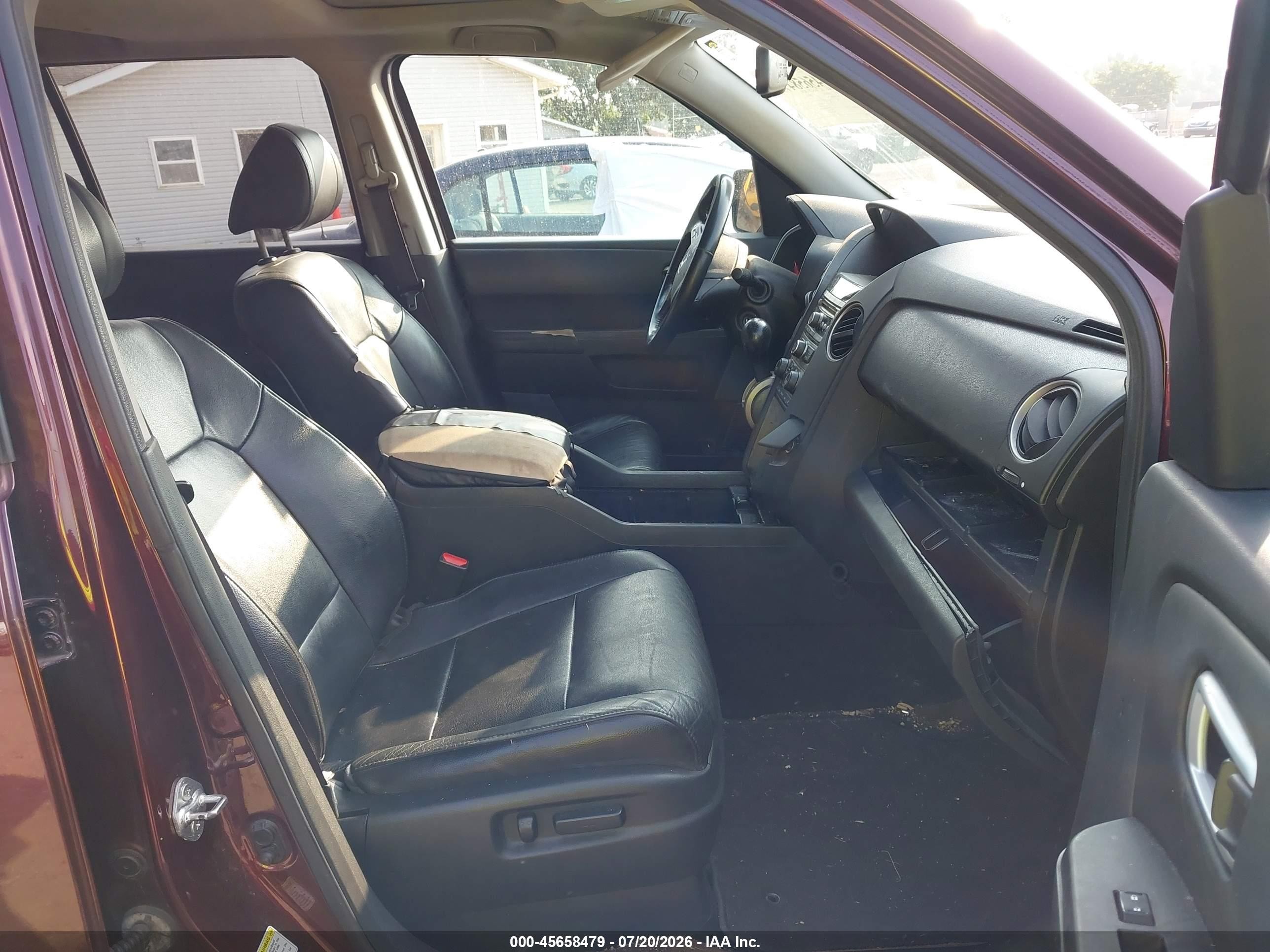 2013 Honda Pilot Ex-l Maroon vin: 5FNYF4H56DB057562