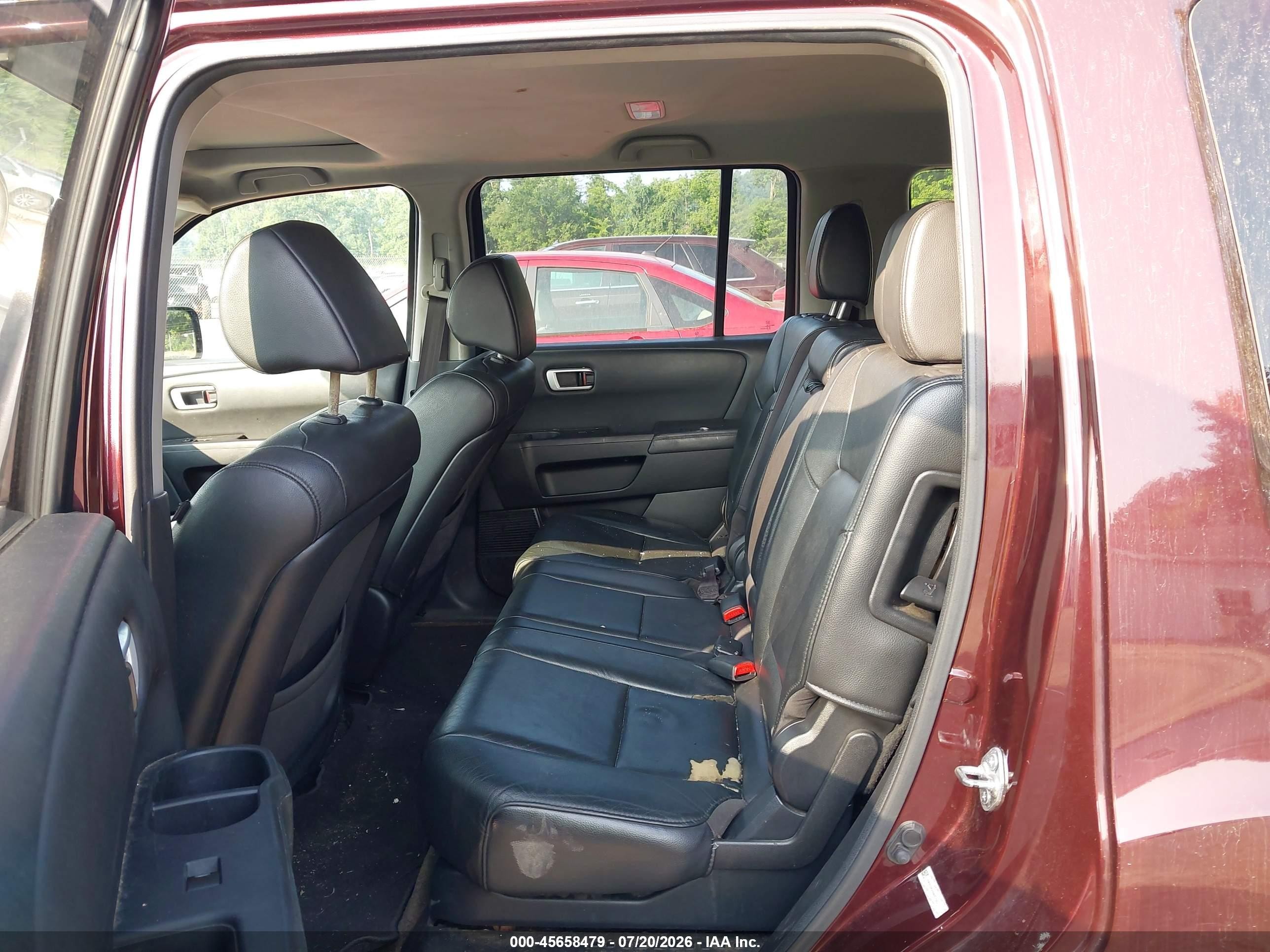 2013 Honda Pilot Ex-l Maroon vin: 5FNYF4H56DB057562