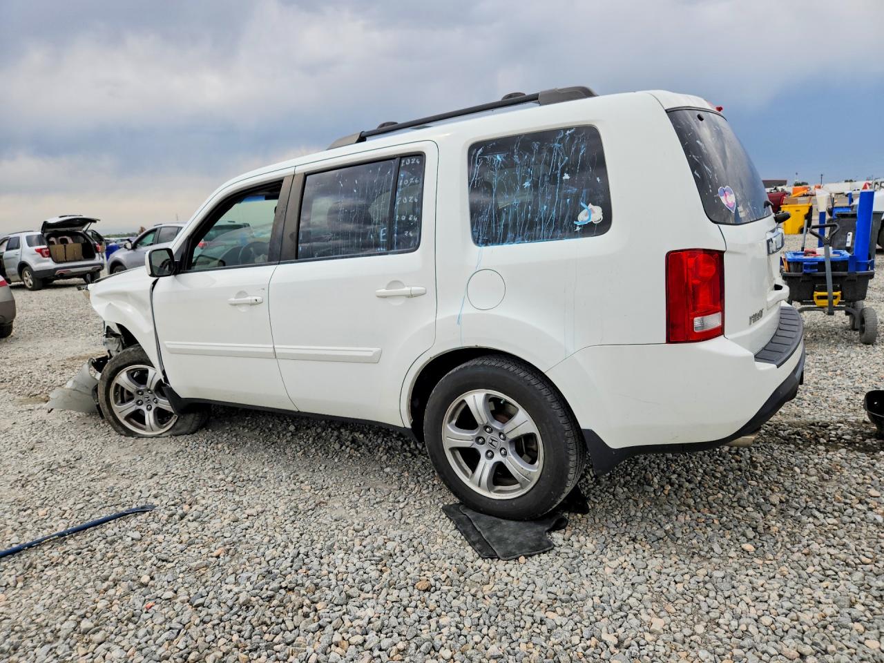 2013 Honda Pilot Exl White vin: 5FNYF4H56DB084941