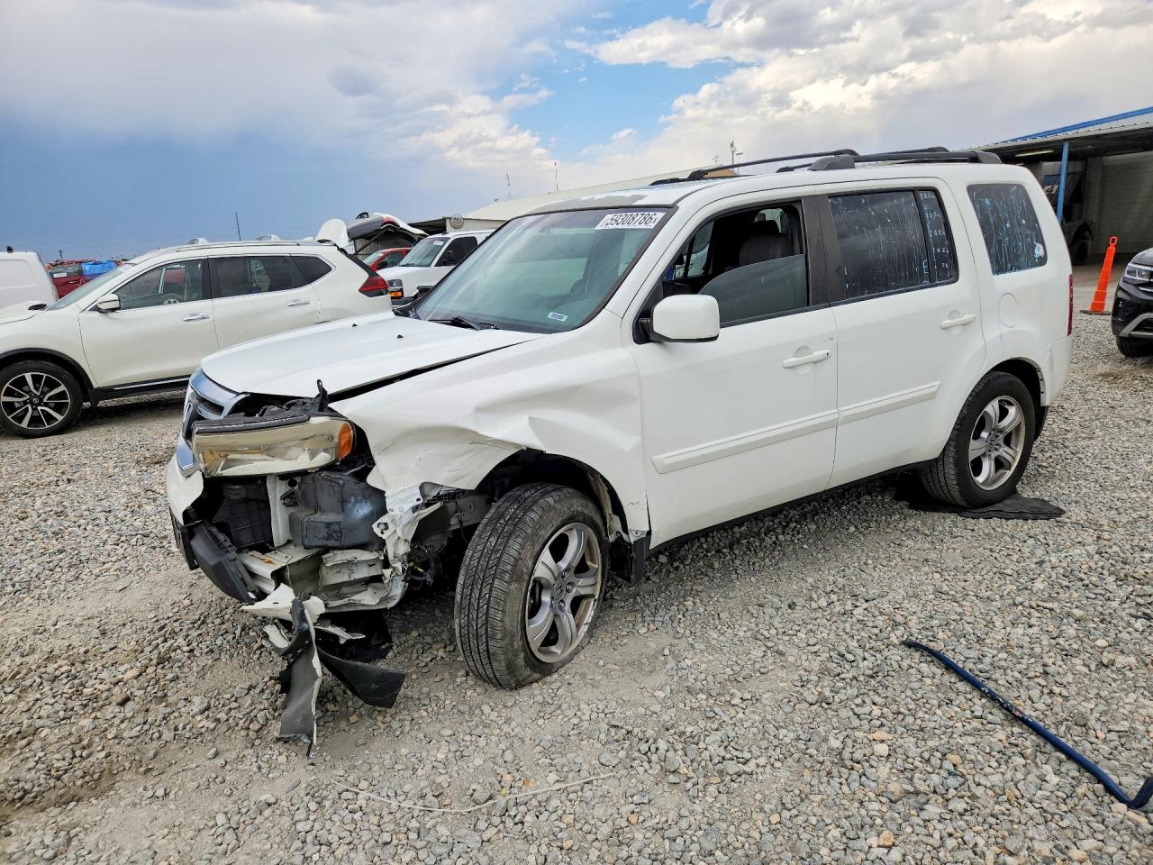 2013 Honda Pilot Exl White vin: 5FNYF4H56DB084941