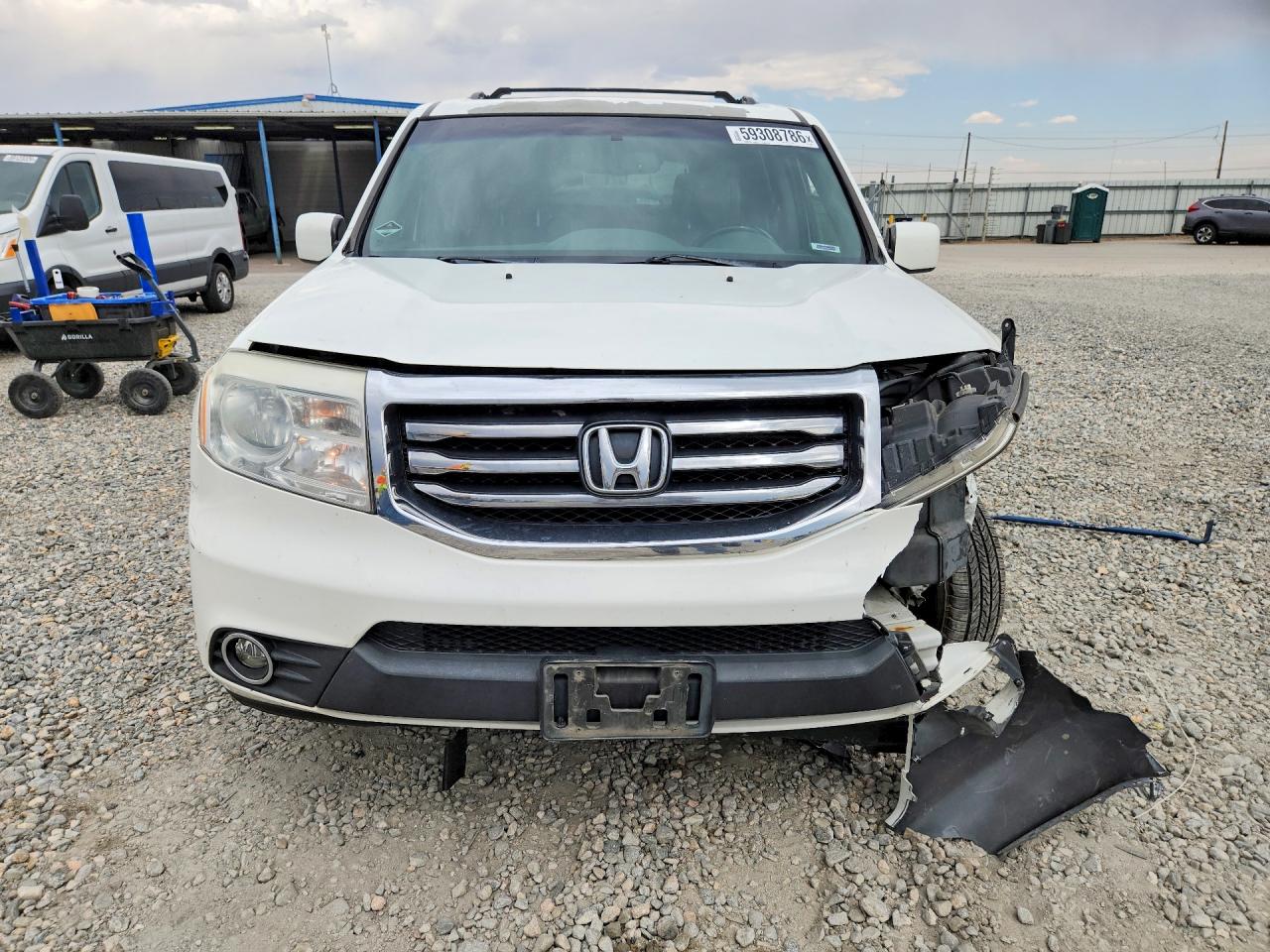 2013 Honda Pilot Exl White vin: 5FNYF4H56DB084941