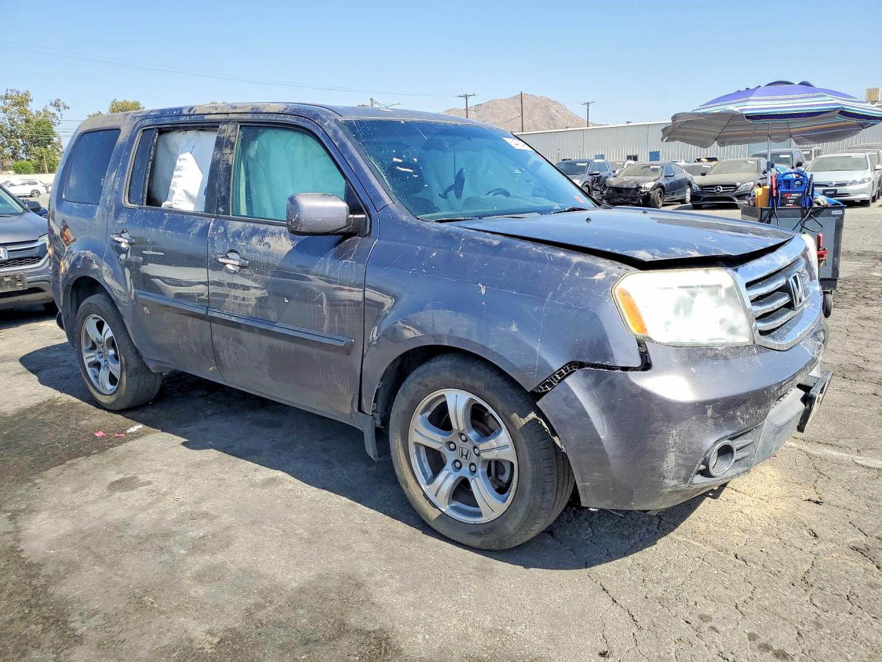 2014 Honda Pilot Exl Gray vin: 5FNYF4H56EB025387