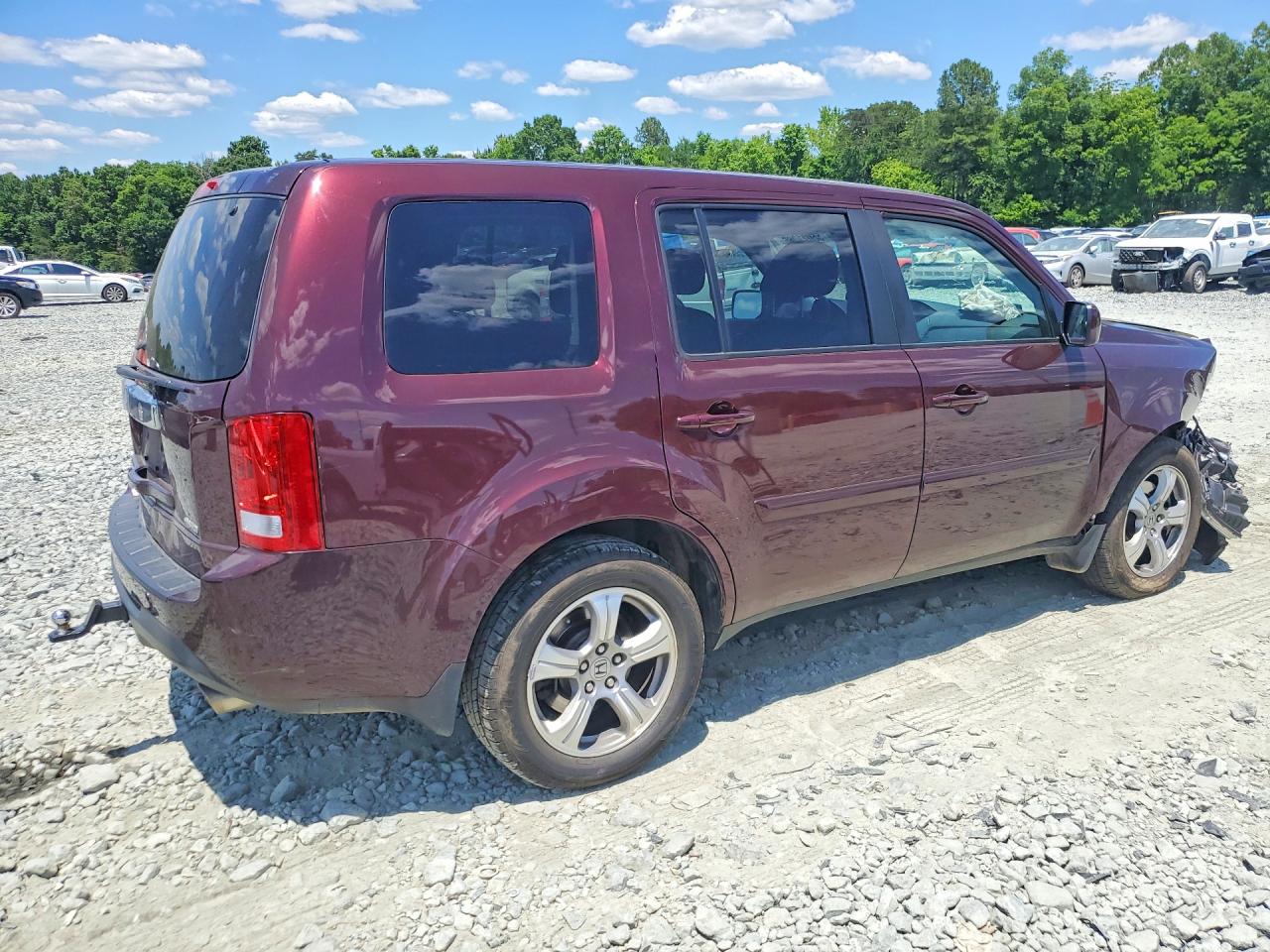 2014 Honda Pilot Exl Burgundy vin: 5FNYF4H56EB029956