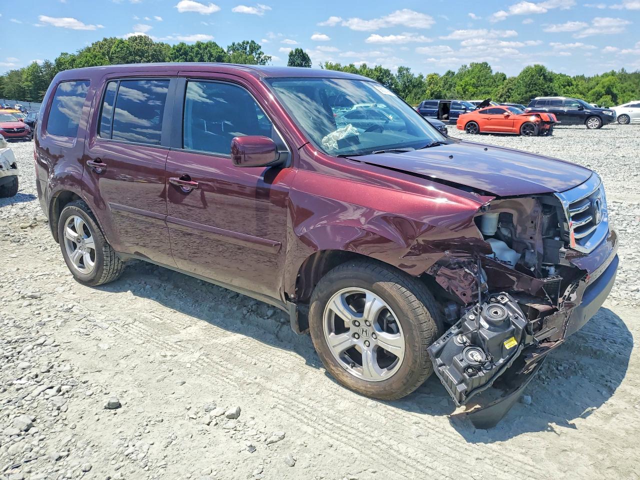 2014 Honda Pilot Exl Burgundy vin: 5FNYF4H56EB029956