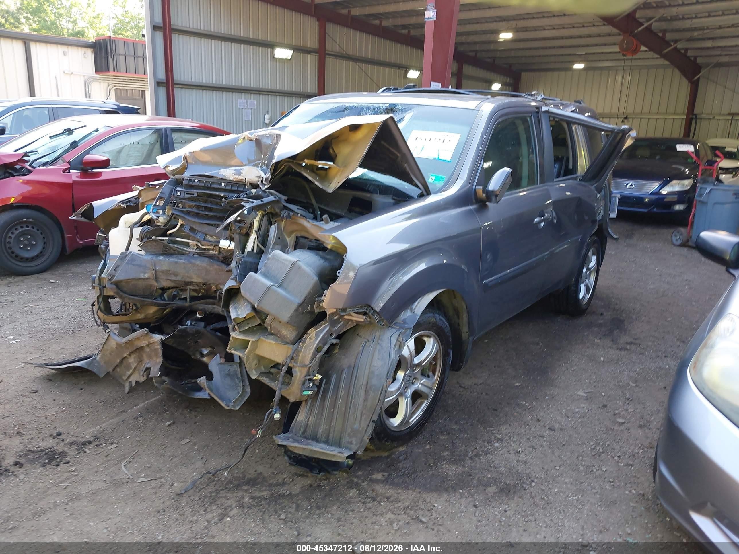 2014 Honda Pilot Ex-l Blue vin: 5FNYF4H56EB031402
