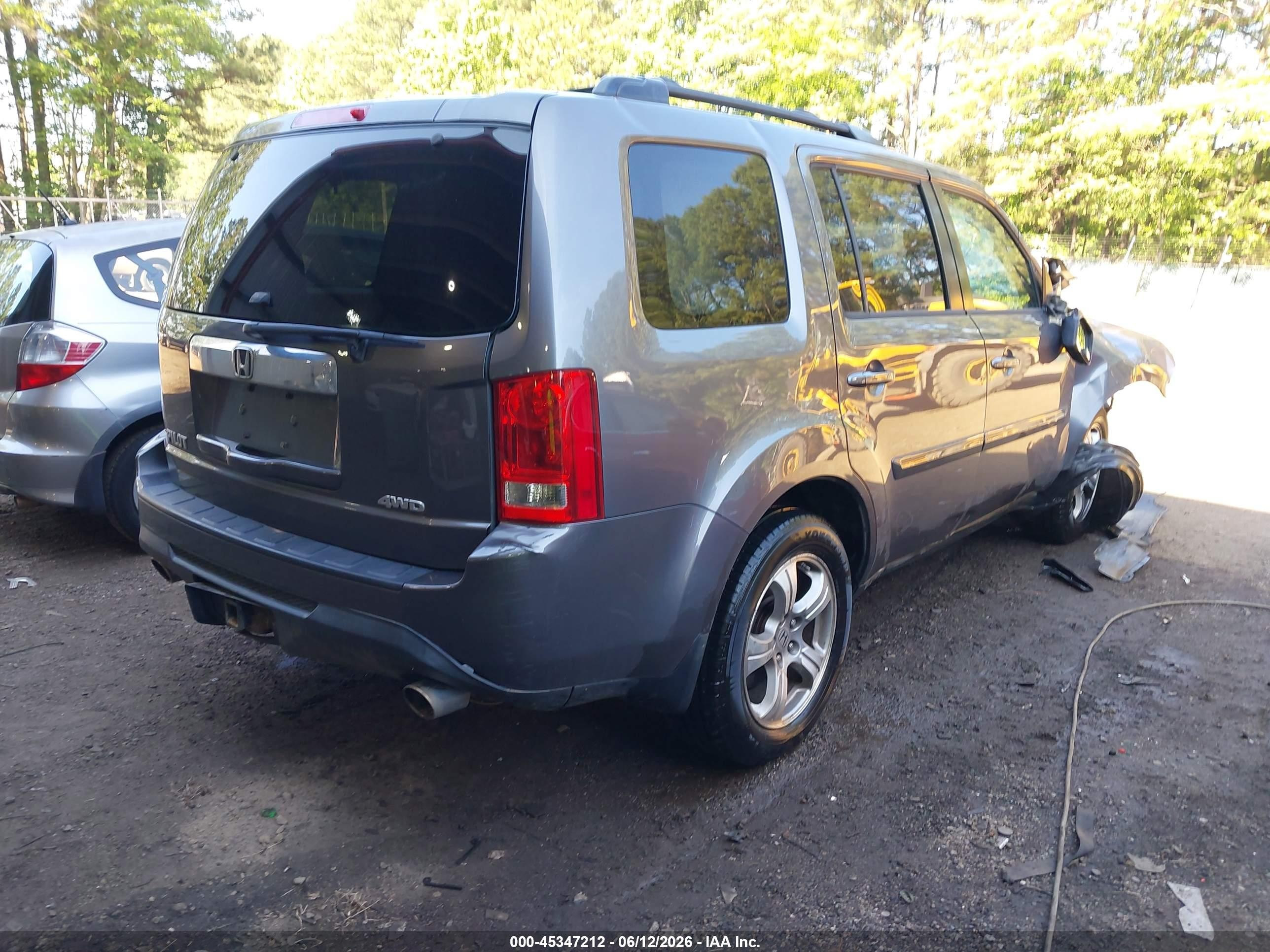 2014 Honda Pilot Ex-l Blue vin: 5FNYF4H56EB031402