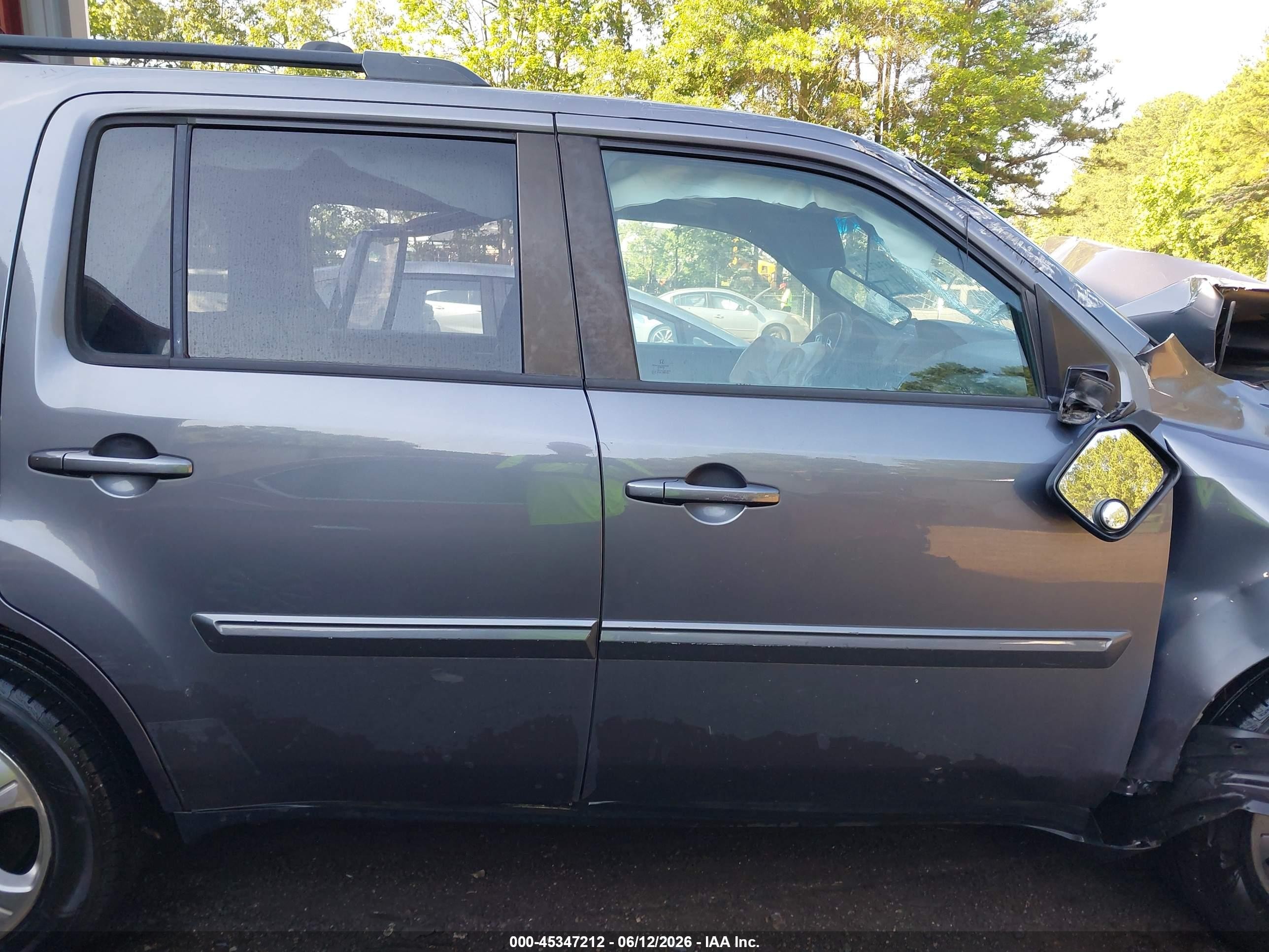 2014 Honda Pilot Ex-l Blue vin: 5FNYF4H56EB031402