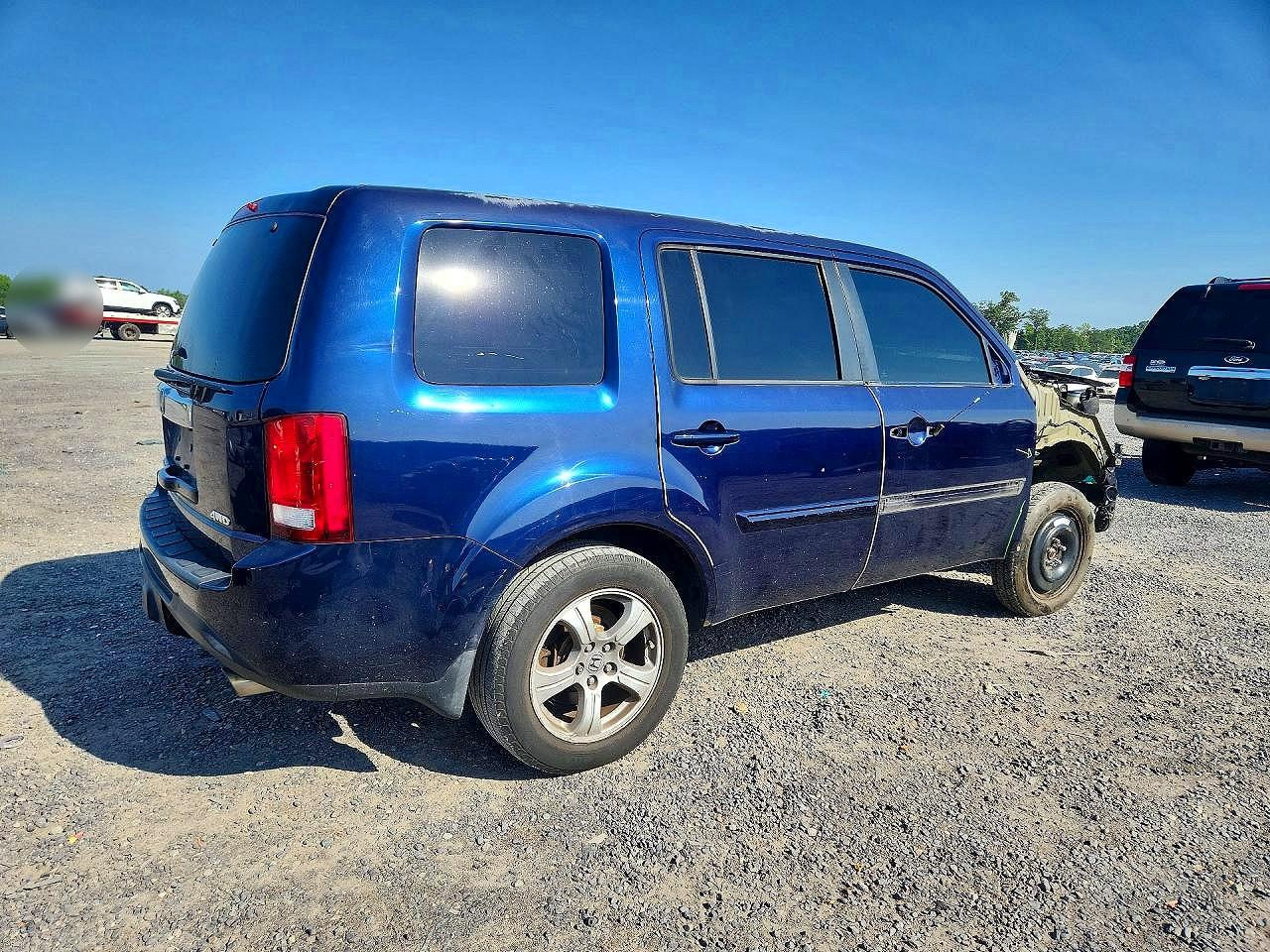 2014 Honda Pilot Exl Blue vin: 5FNYF4H56EB042223