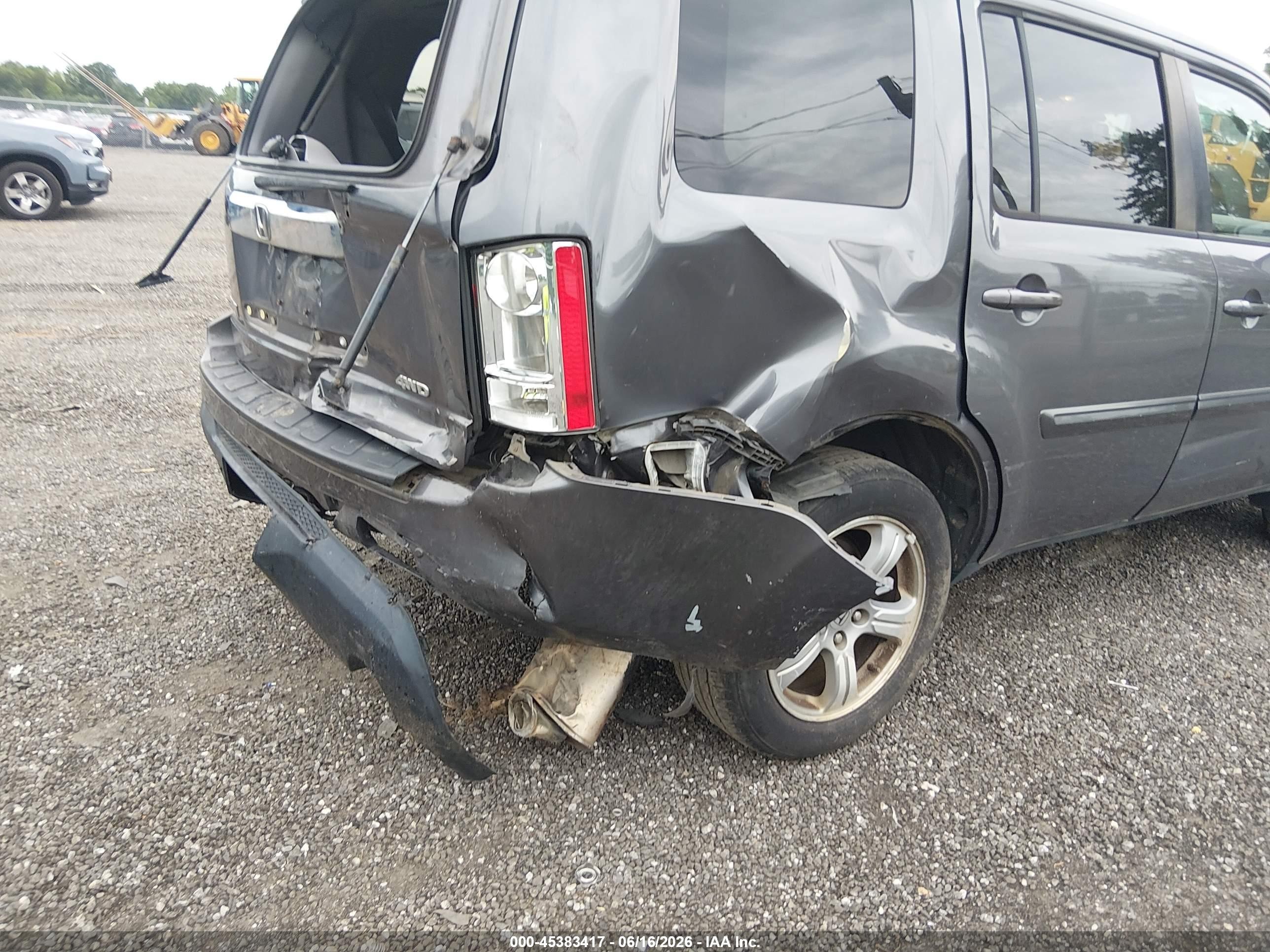 2014 Honda Pilot Ex-l Серый vin: 5FNYF4H56EB043999