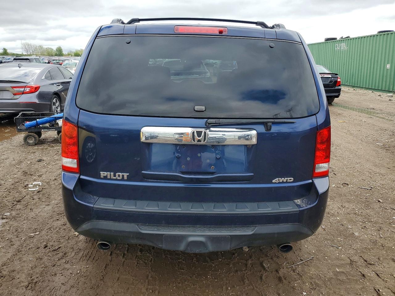2014 Honda Pilot Exl Blue vin: 5FNYF4H56EB052041