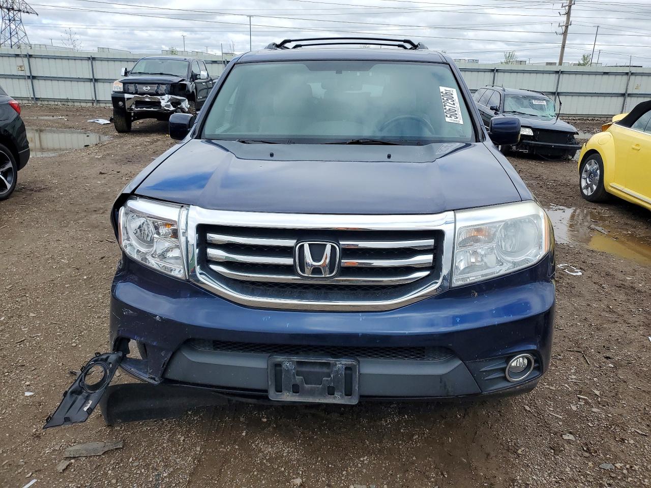 2014 Honda Pilot Exl Blue vin: 5FNYF4H56EB052041