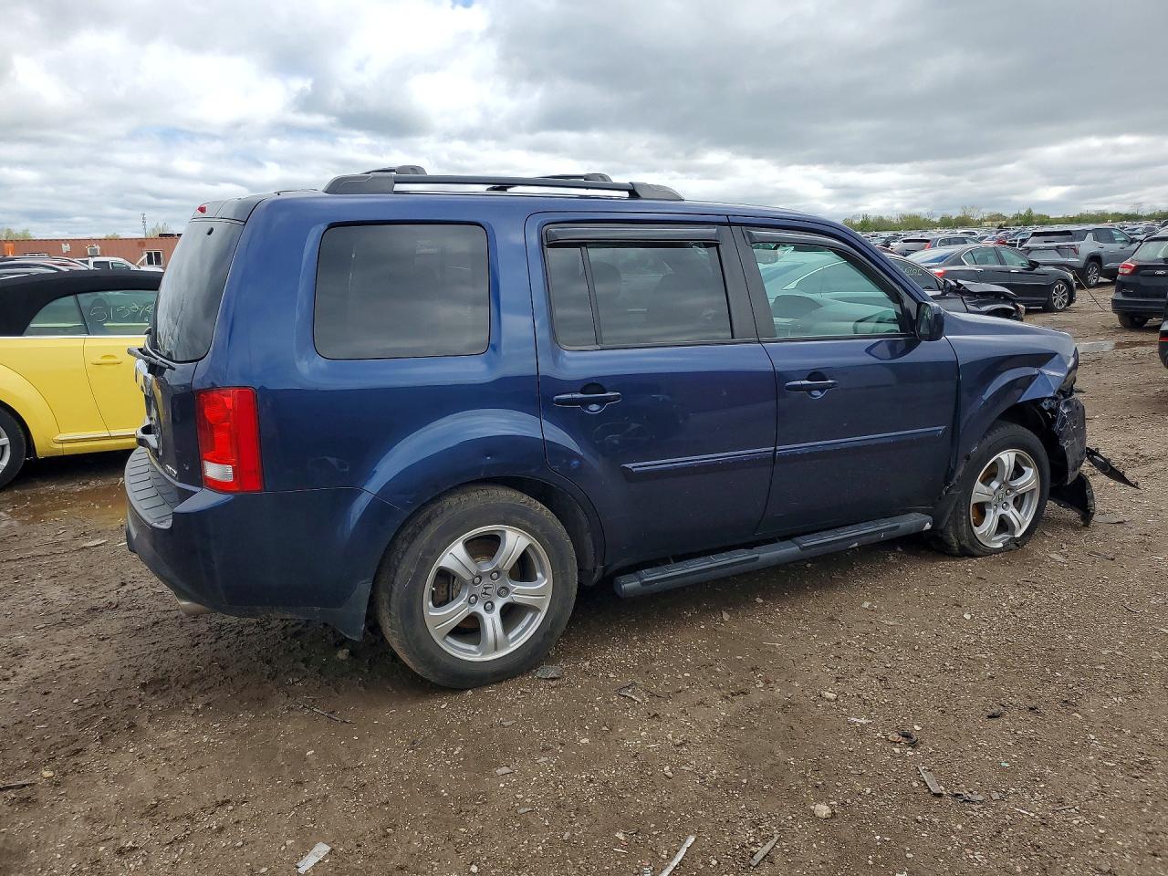 2014 Honda Pilot Exl Blue vin: 5FNYF4H56EB052041