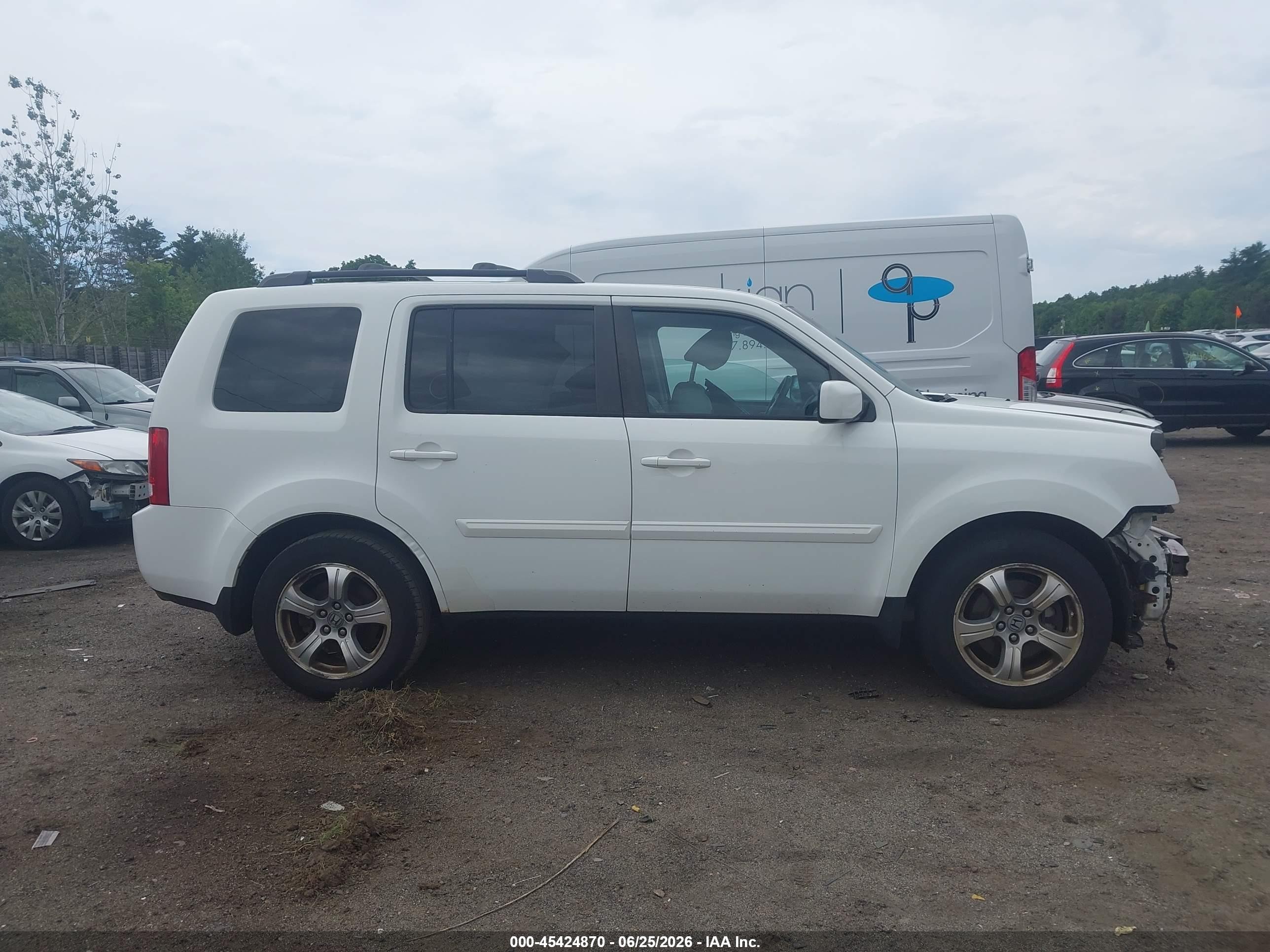 2015 Honda Pilot Ex-l White vin: 5FNYF4H56FB021258