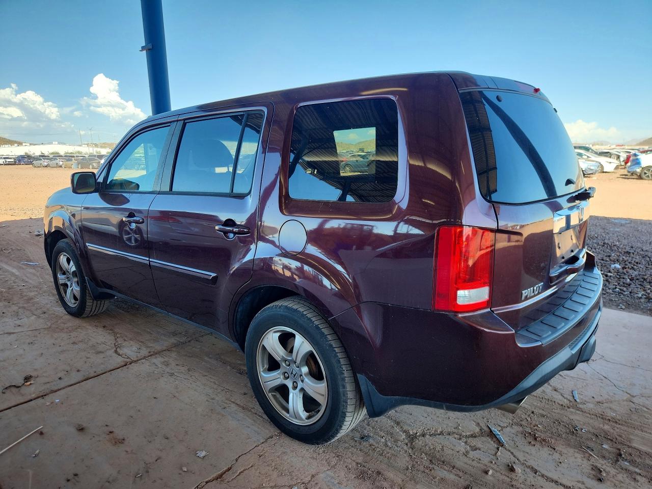 2015 Honda Pilot Exl Burgundy vin: 5FNYF4H56FB036648