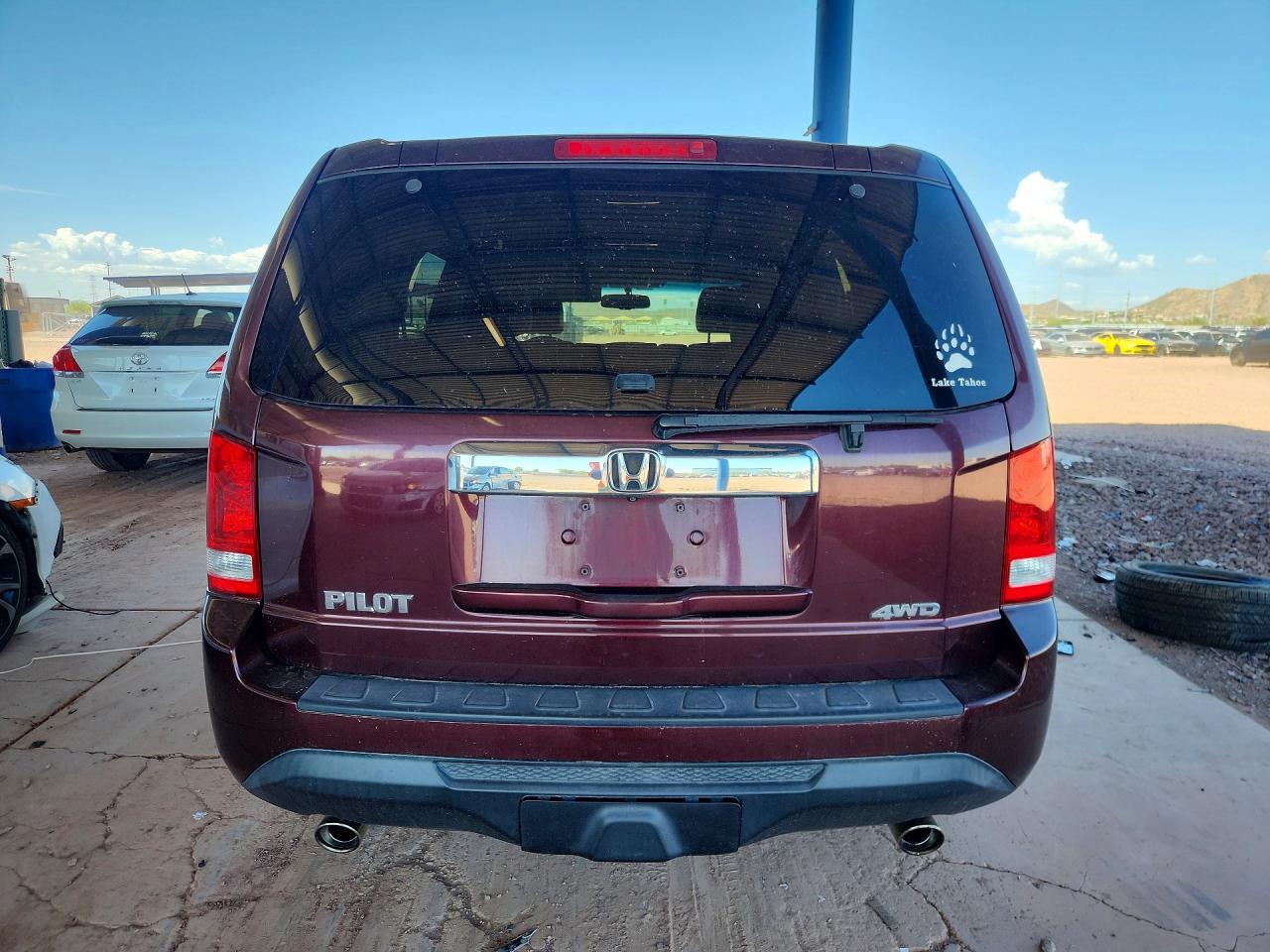 2015 Honda Pilot Exl Burgundy vin: 5FNYF4H56FB036648