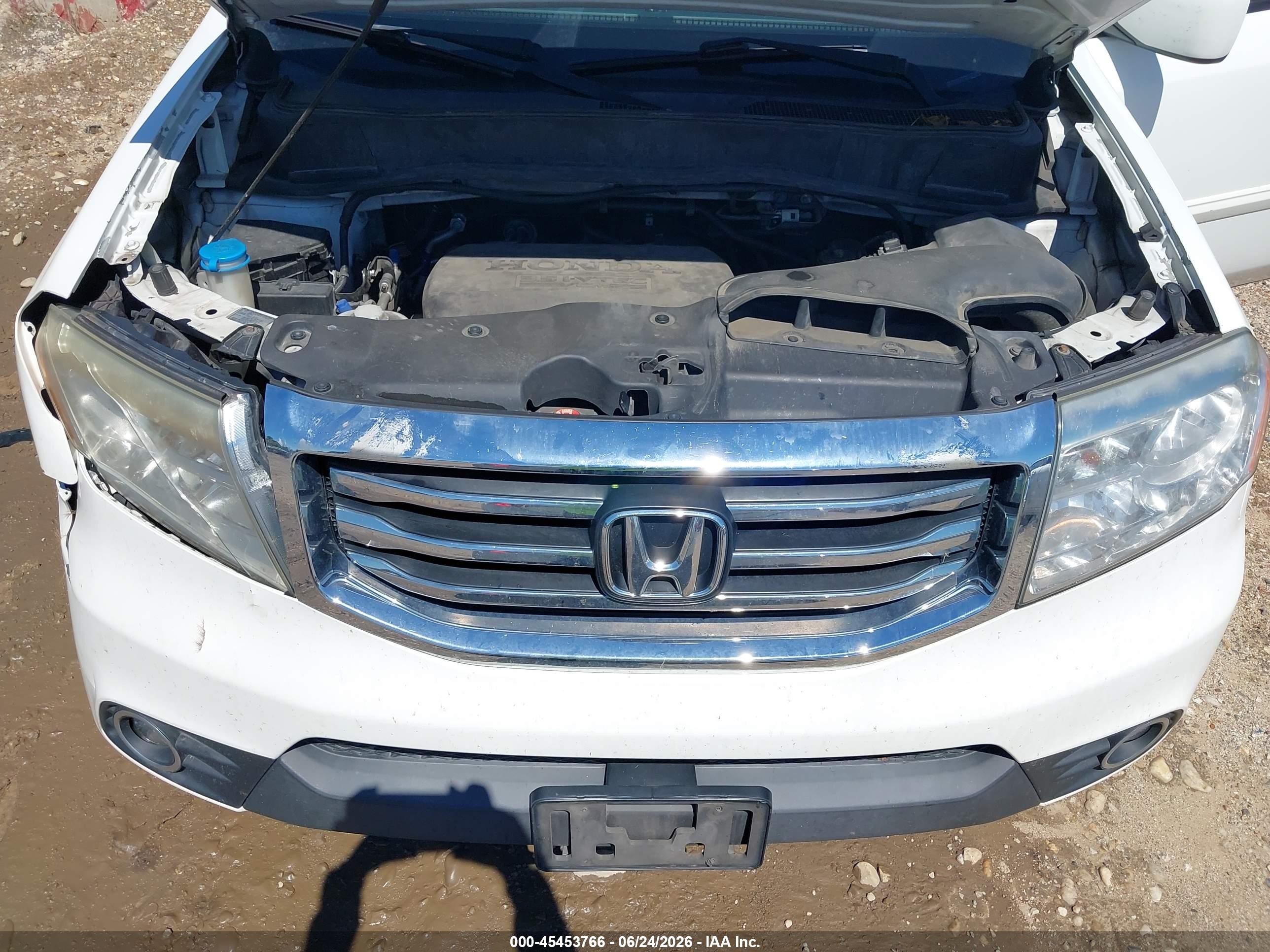 2015 Honda Pilot Ex-l Белый vin: 5FNYF4H56FB050193