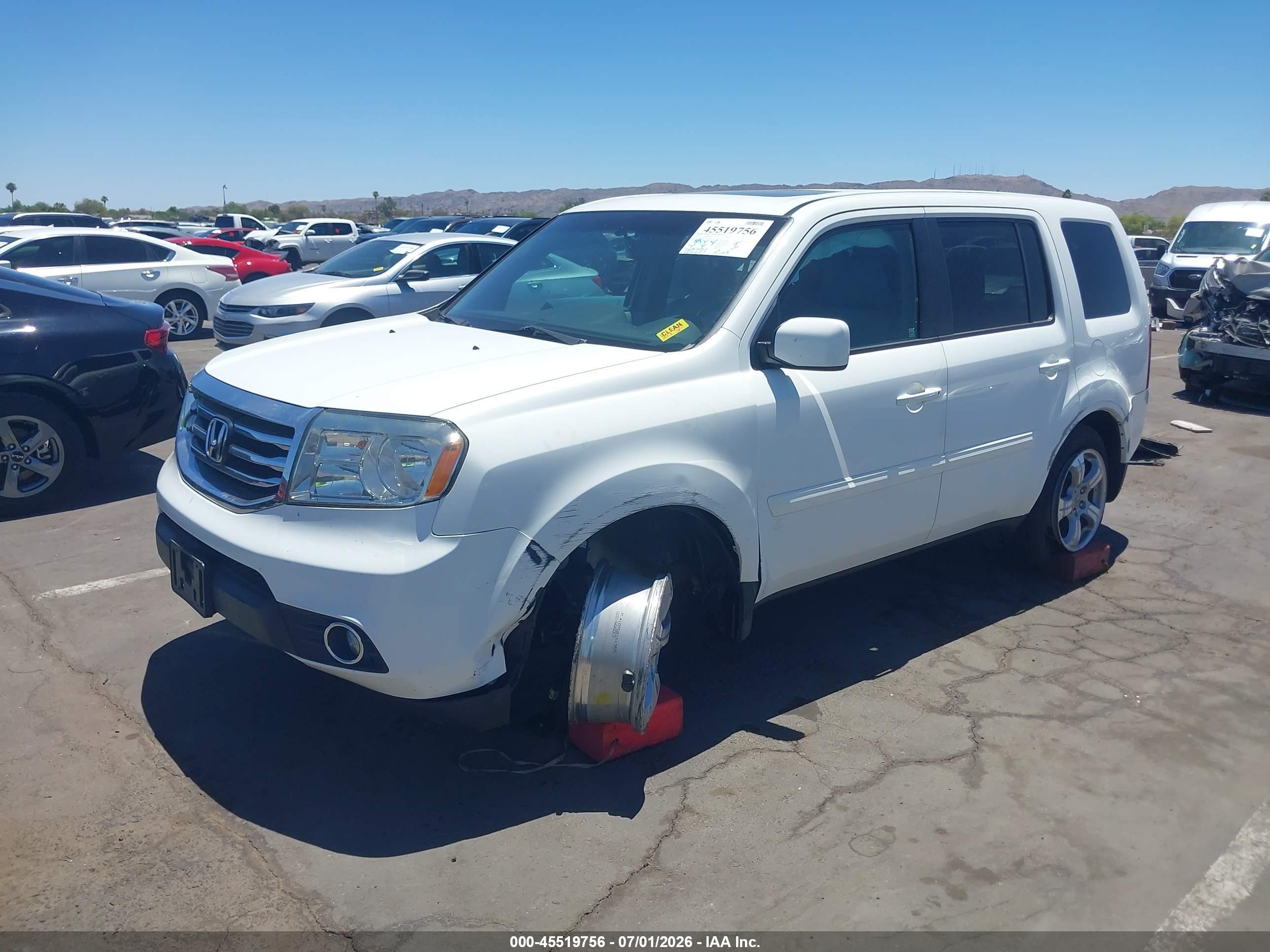 2015 Honda Pilot Ex-l White vin: 5FNYF4H56FB061646
