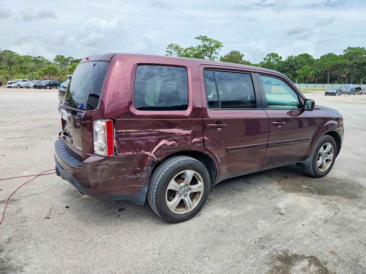 2015 Honda Pilot Exl Burgundy vin: 5FNYF4H56FB073067