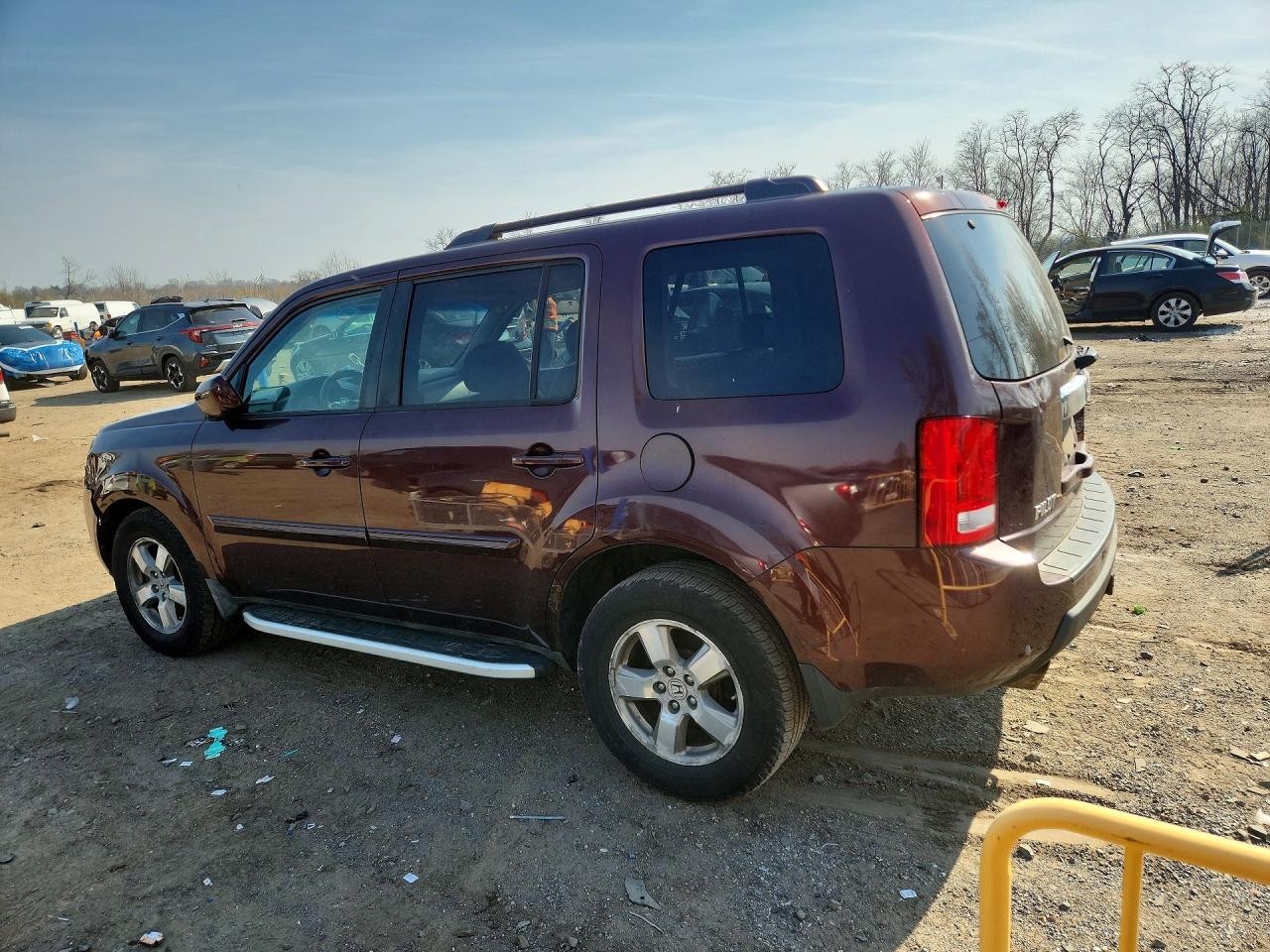 2010 Honda Pilot Exl Burgundy vin: 5FNYF4H57AB009130