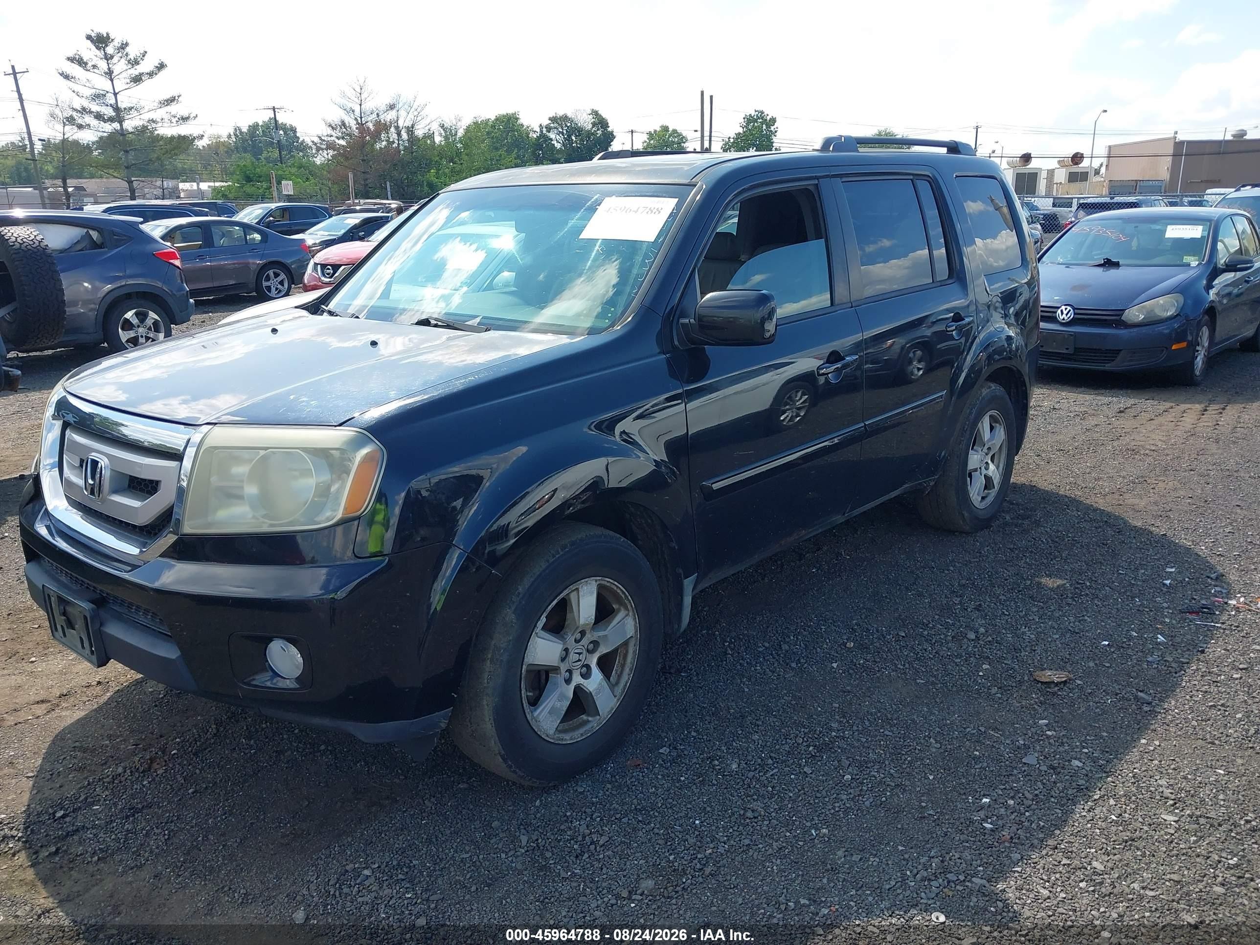 2010 Honda Pilot Ex-l Black vin: 5FNYF4H57AB013338
