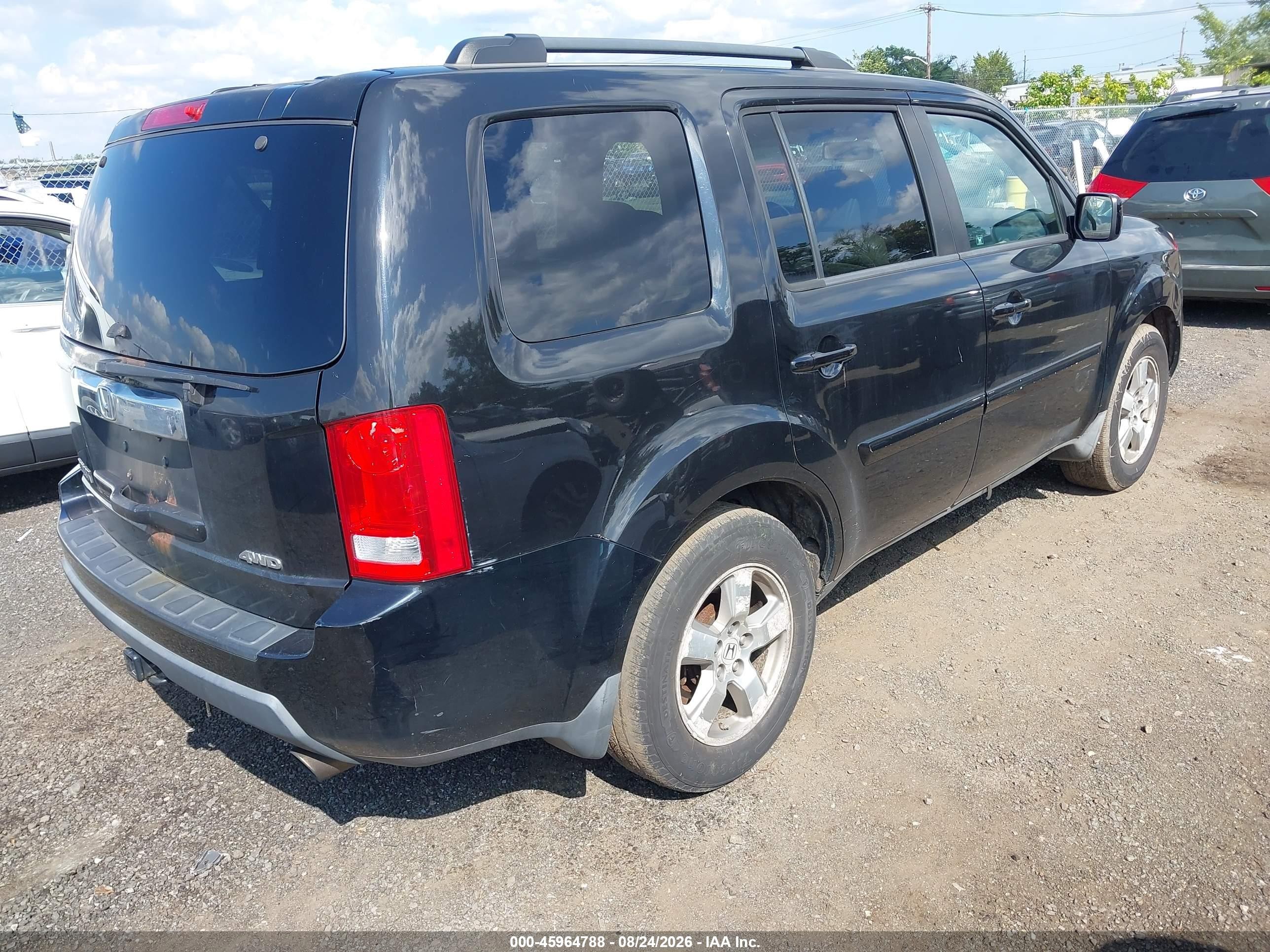 2010 Honda Pilot Ex-l Black vin: 5FNYF4H57AB013338