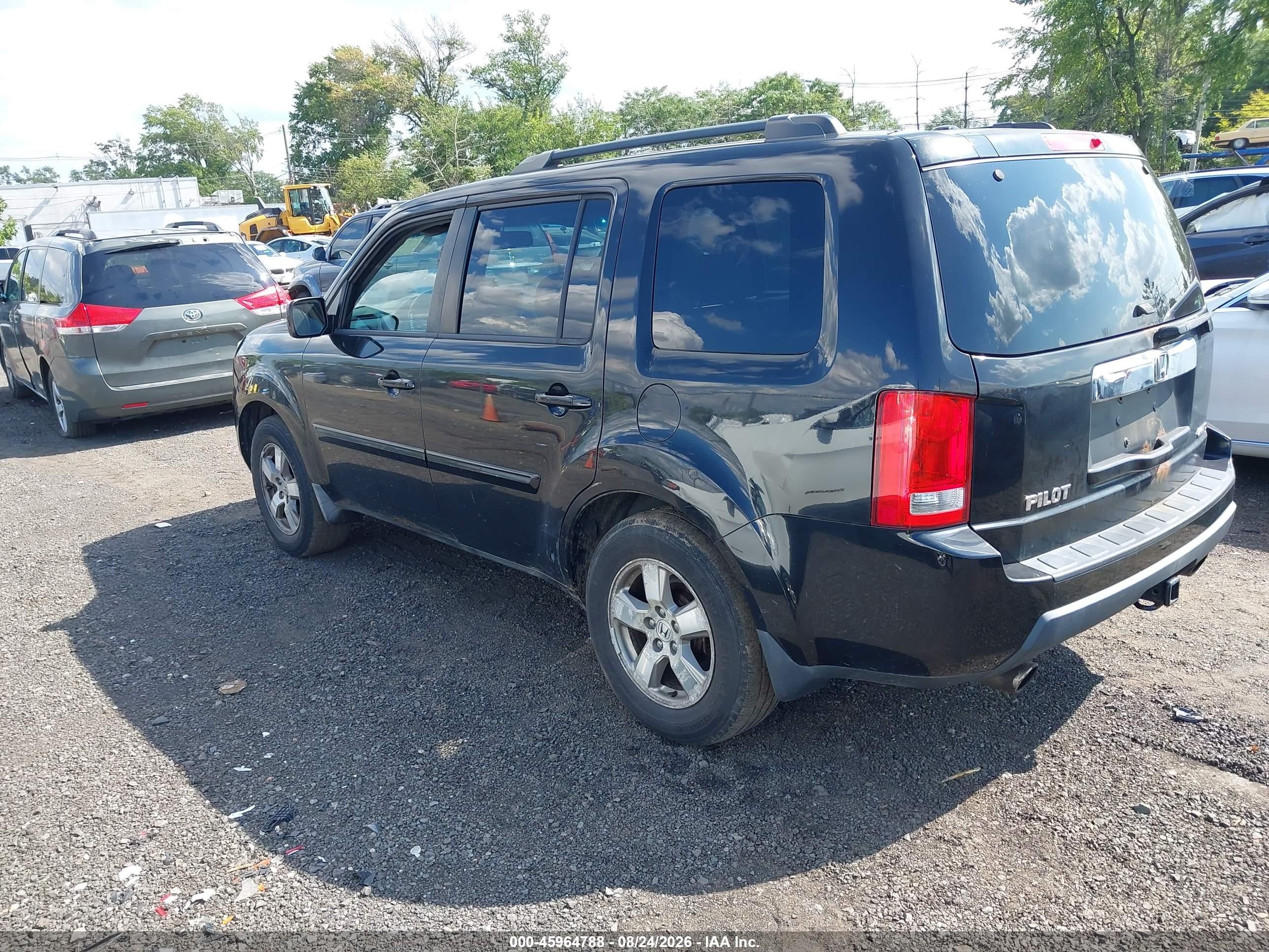2010 Honda Pilot Ex-l Black vin: 5FNYF4H57AB013338
