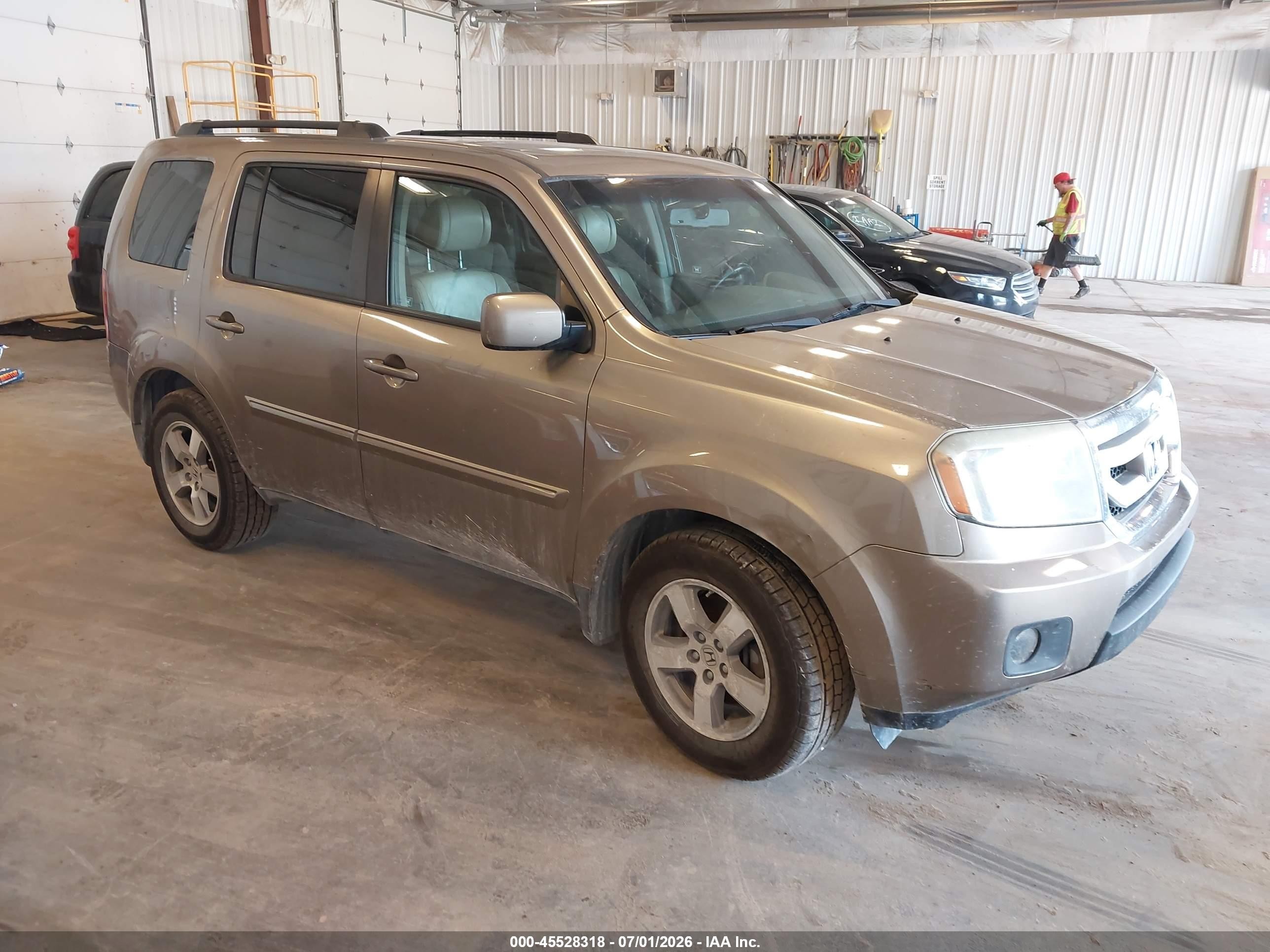 2010 Honda Pilot Ex-l Tan vin: 5FNYF4H57AB039602