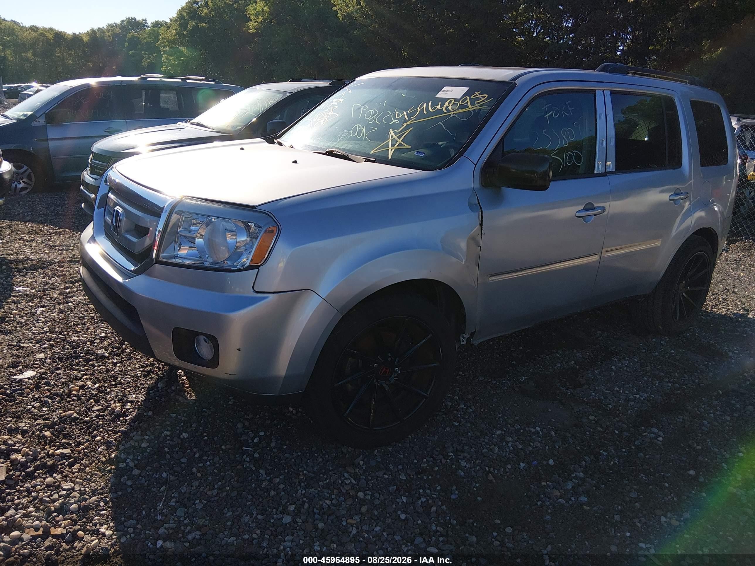 2011 Honda Pilot Ex-l Gray vin: 5FNYF4H57BB004382