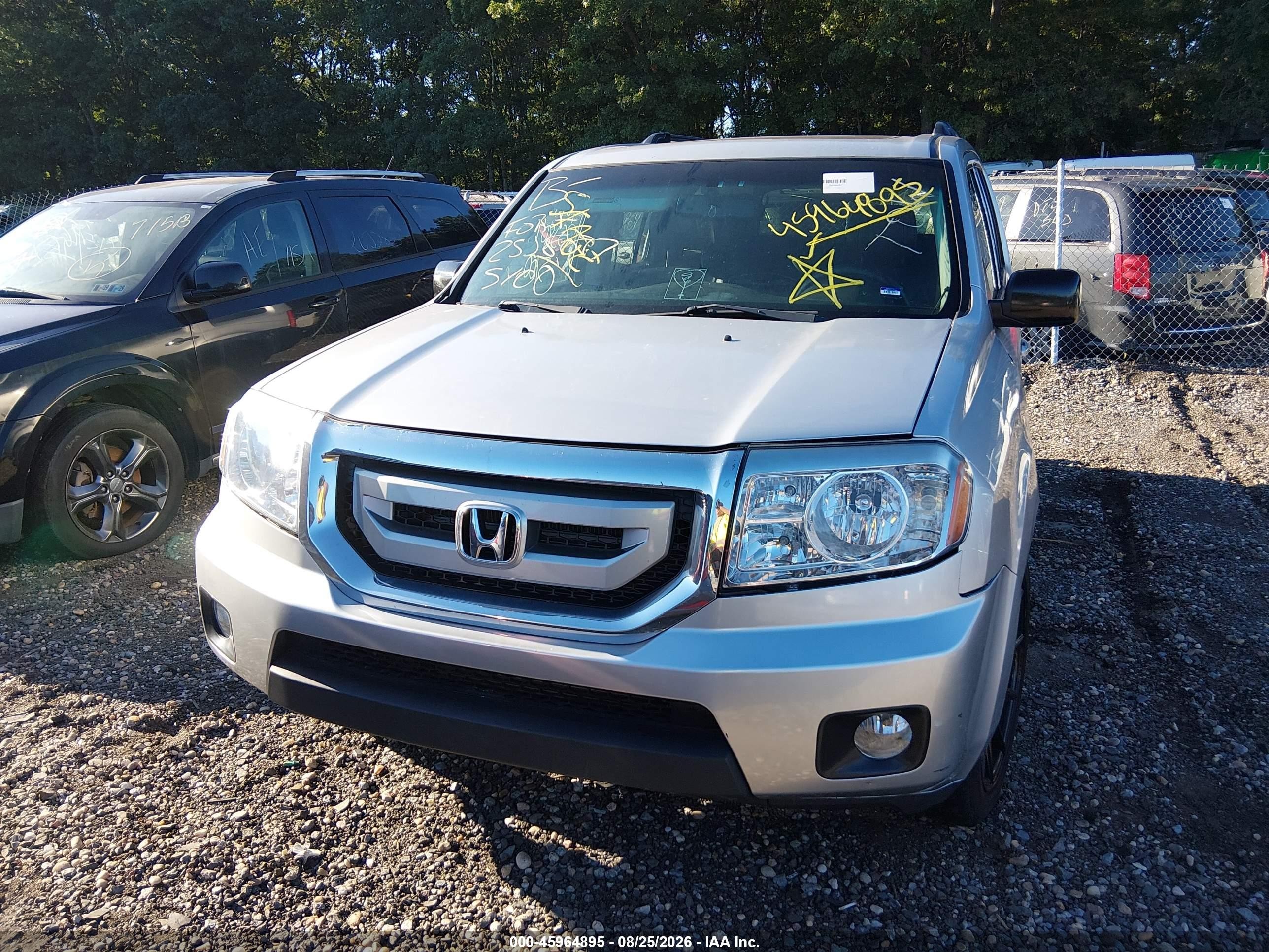 2011 Honda Pilot Ex-l Gray vin: 5FNYF4H57BB004382