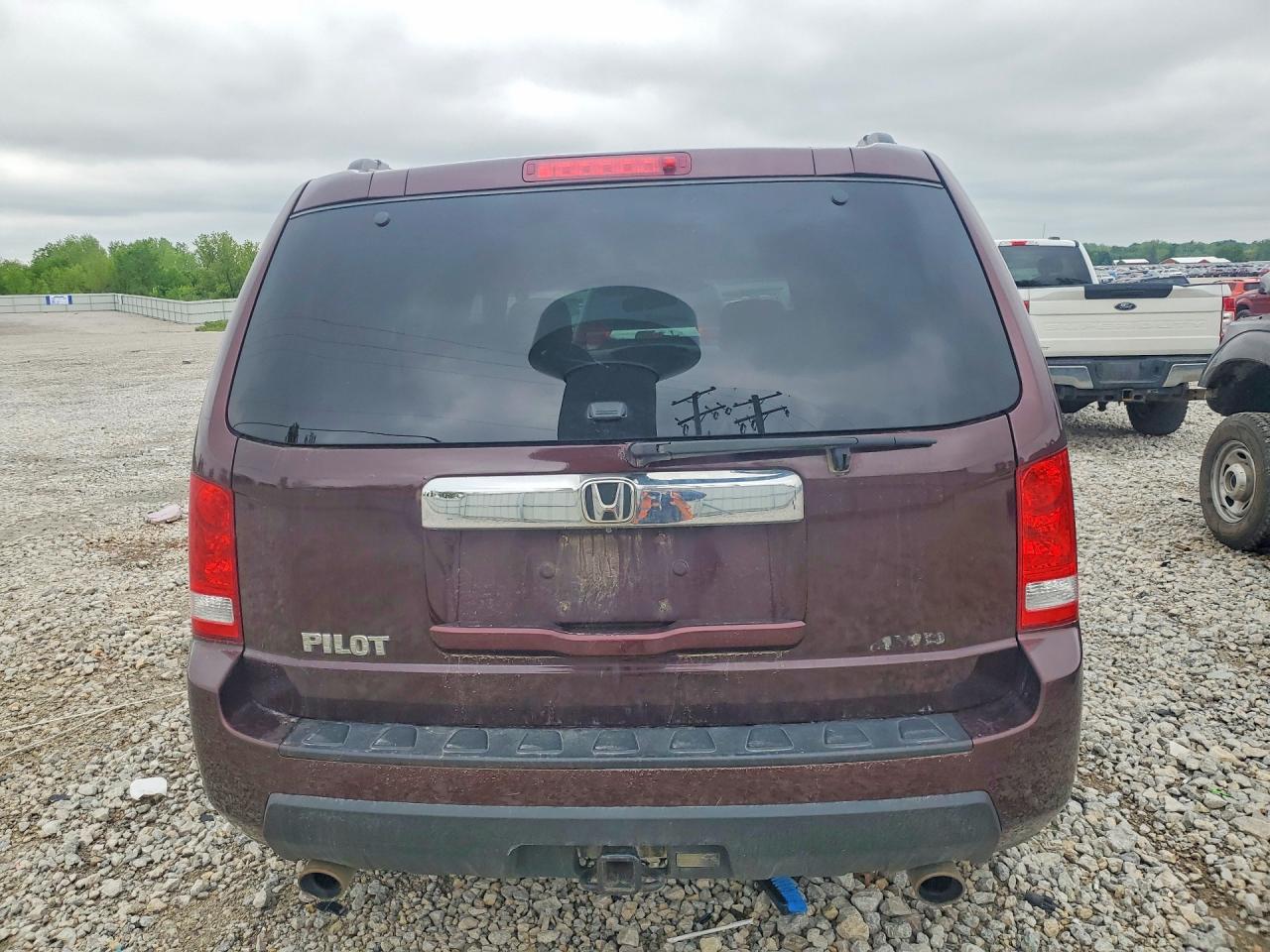 2011 Honda Pilot Exl Burgundy vin: 5FNYF4H57BB026382