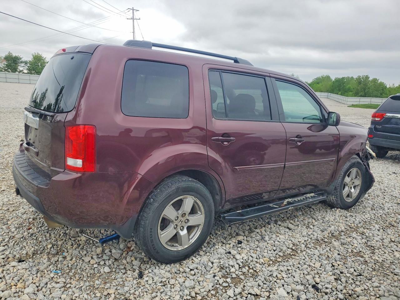 2011 Honda Pilot Exl Burgundy vin: 5FNYF4H57BB026382
