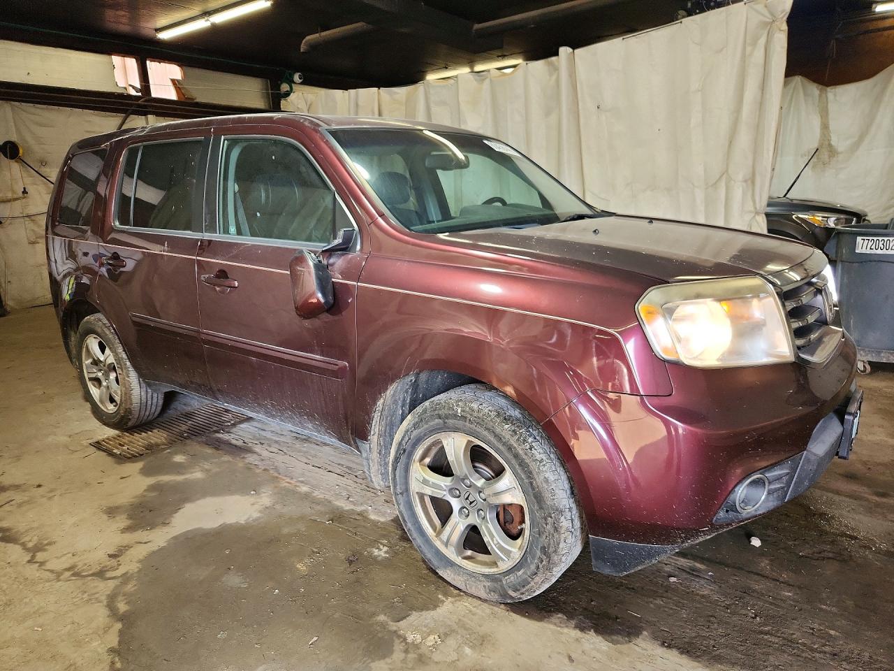 2012 Honda Pilot Exl Burgundy vin: 5FNYF4H57CB044303