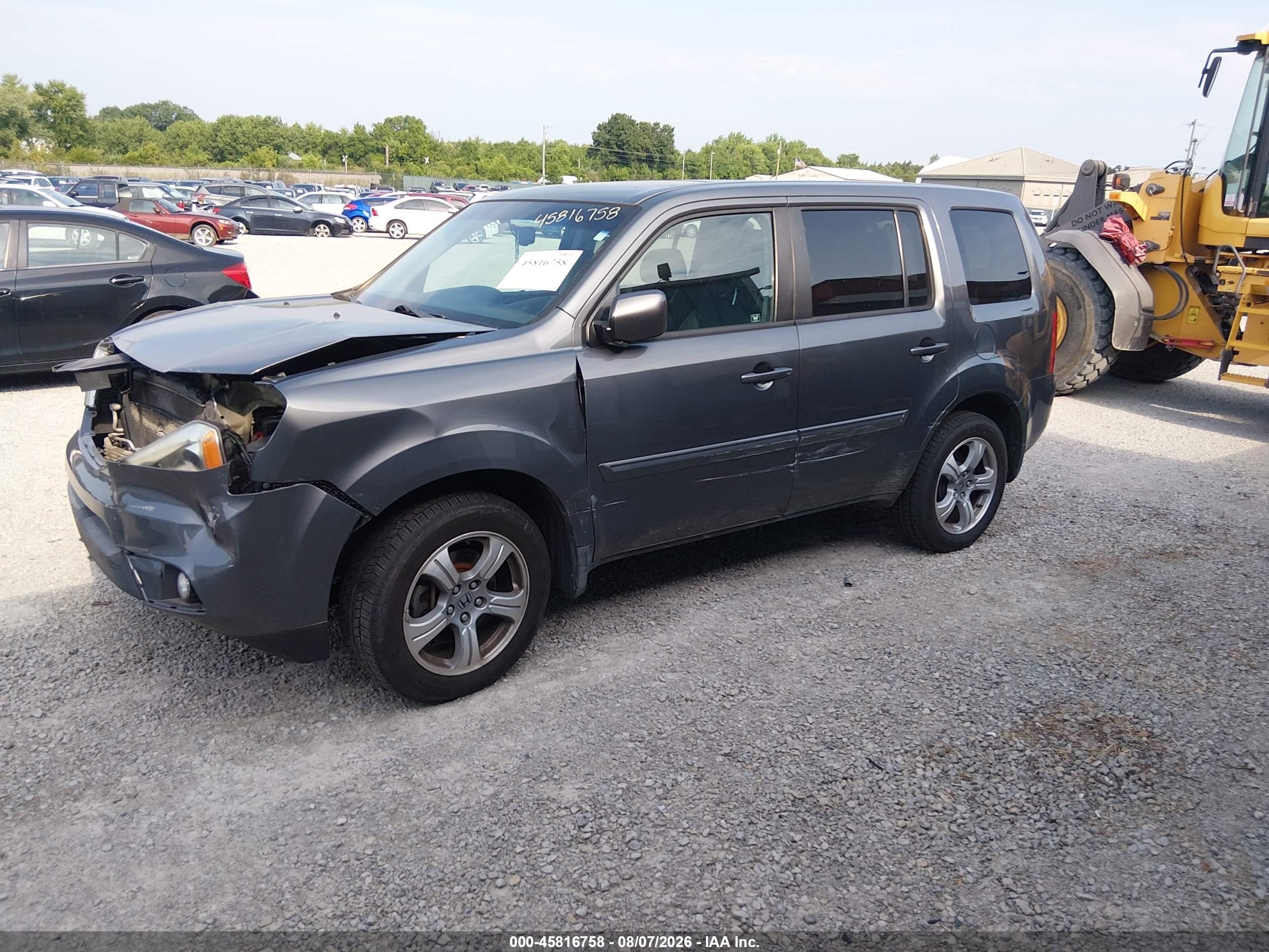 2012 Honda Pilot Ex-l Gray vin: 5FNYF4H57CB046844