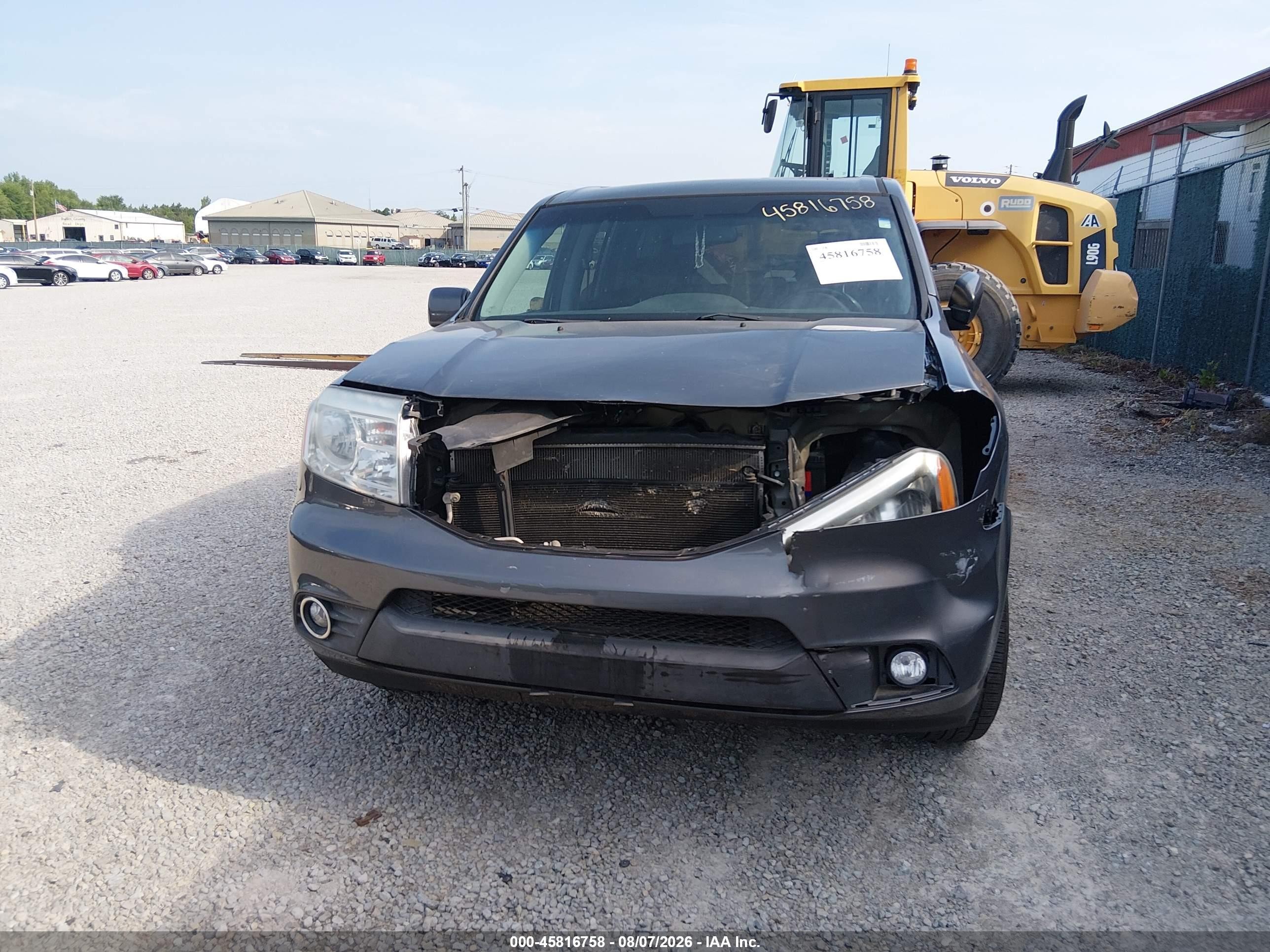 2012 Honda Pilot Ex-l Gray vin: 5FNYF4H57CB046844