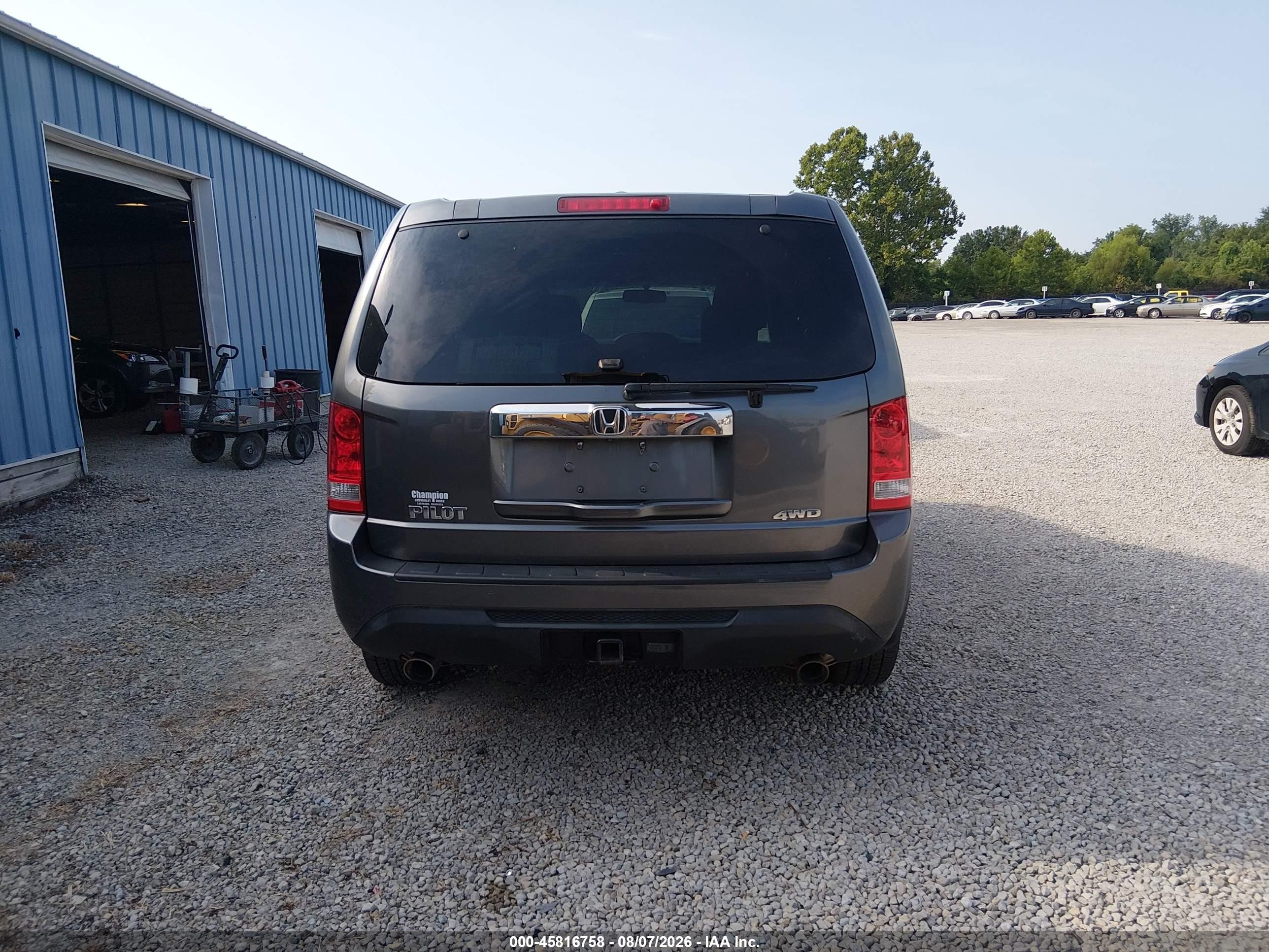 2012 Honda Pilot Ex-l Gray vin: 5FNYF4H57CB046844