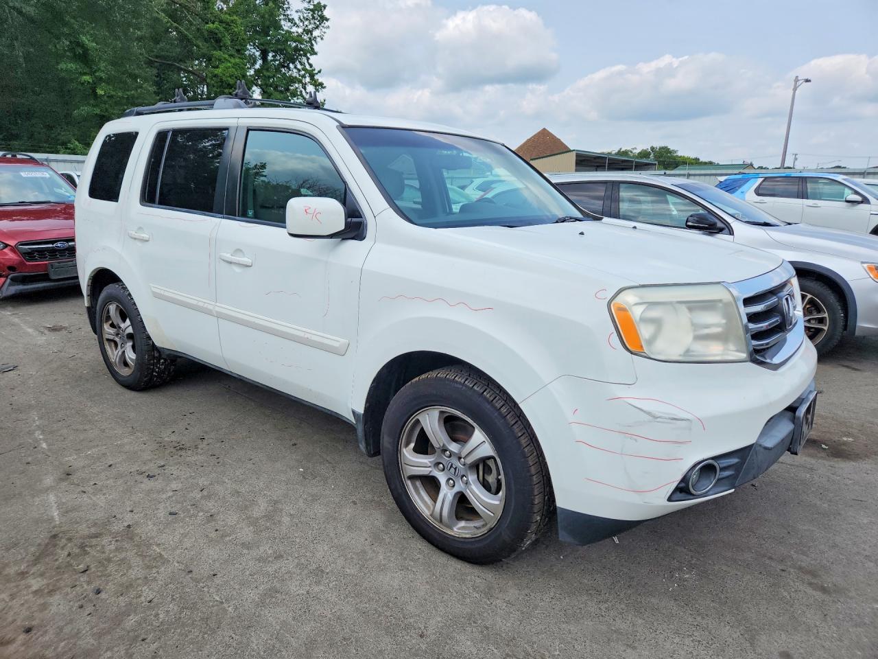 2012 Honda Pilot Exl Белый vin: 5FNYF4H57CB062302