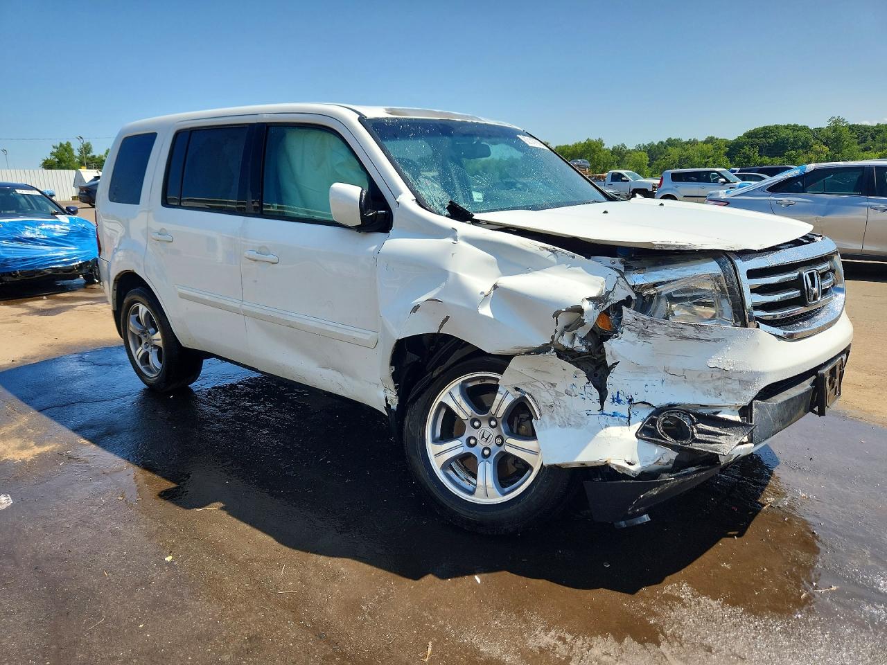 2013 Honda Pilot Exl White vin: 5FNYF4H57DB013263
