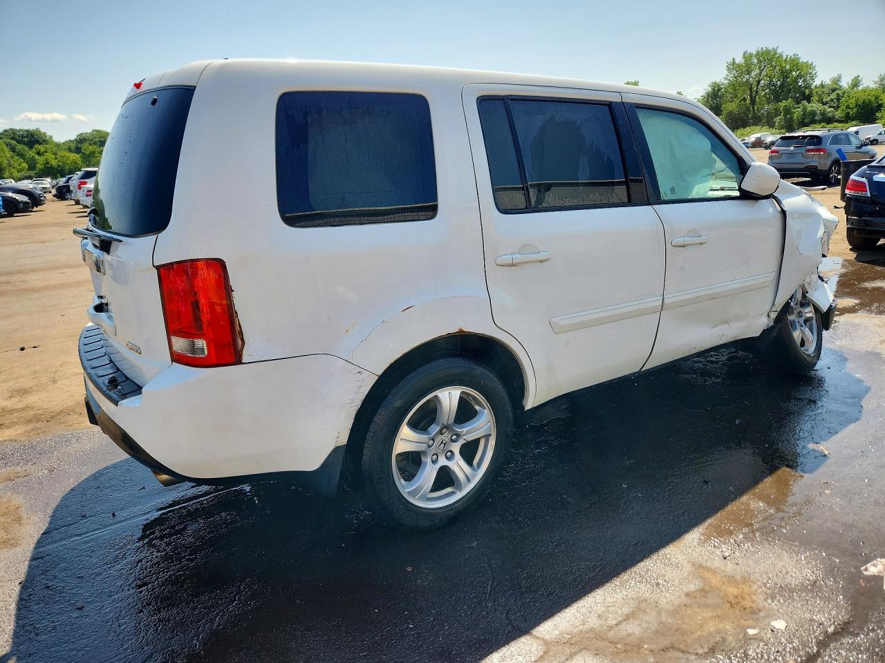2013 Honda Pilot Exl White vin: 5FNYF4H57DB013263