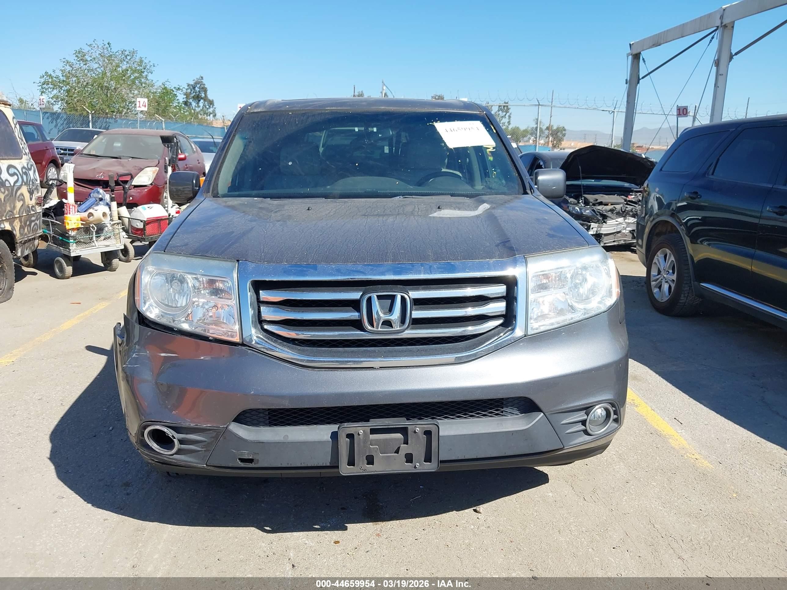 2013 Honda Pilot Ex-l Gray vin: 5FNYF4H57DB029558