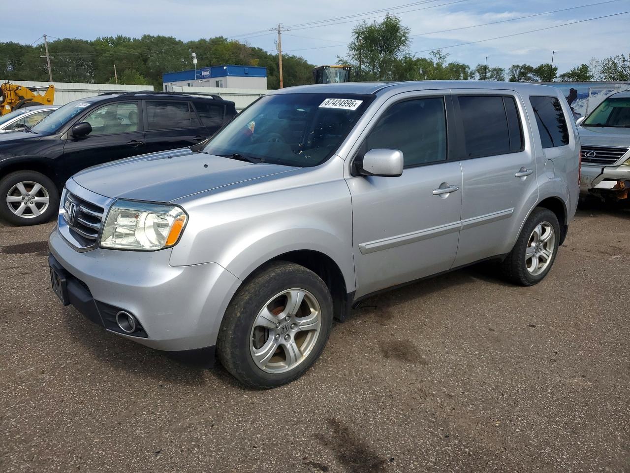 2013 Honda Pilot Silver vin: 5FNYF4H57DB046263
